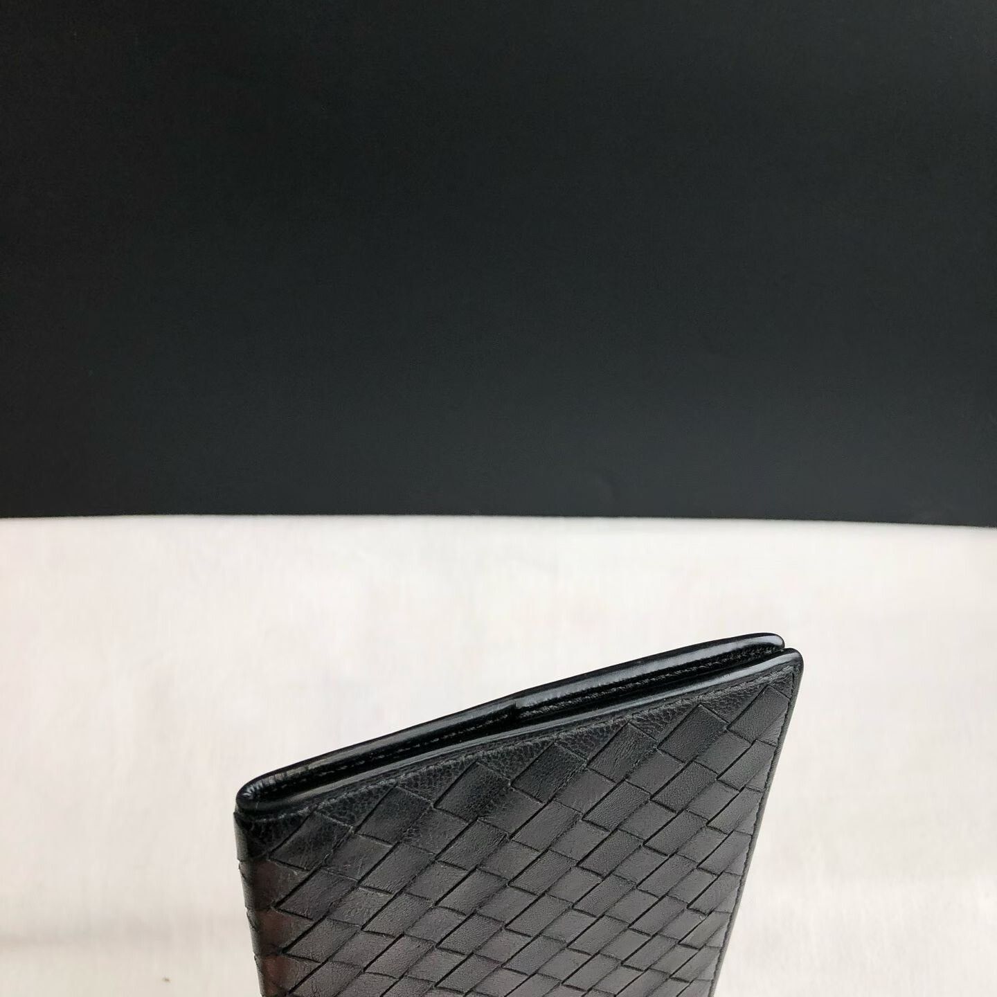 Bottega Veneta BV Black Woven Foldable Passport Card Case Size ONE SIZE - 2 Thumbnail