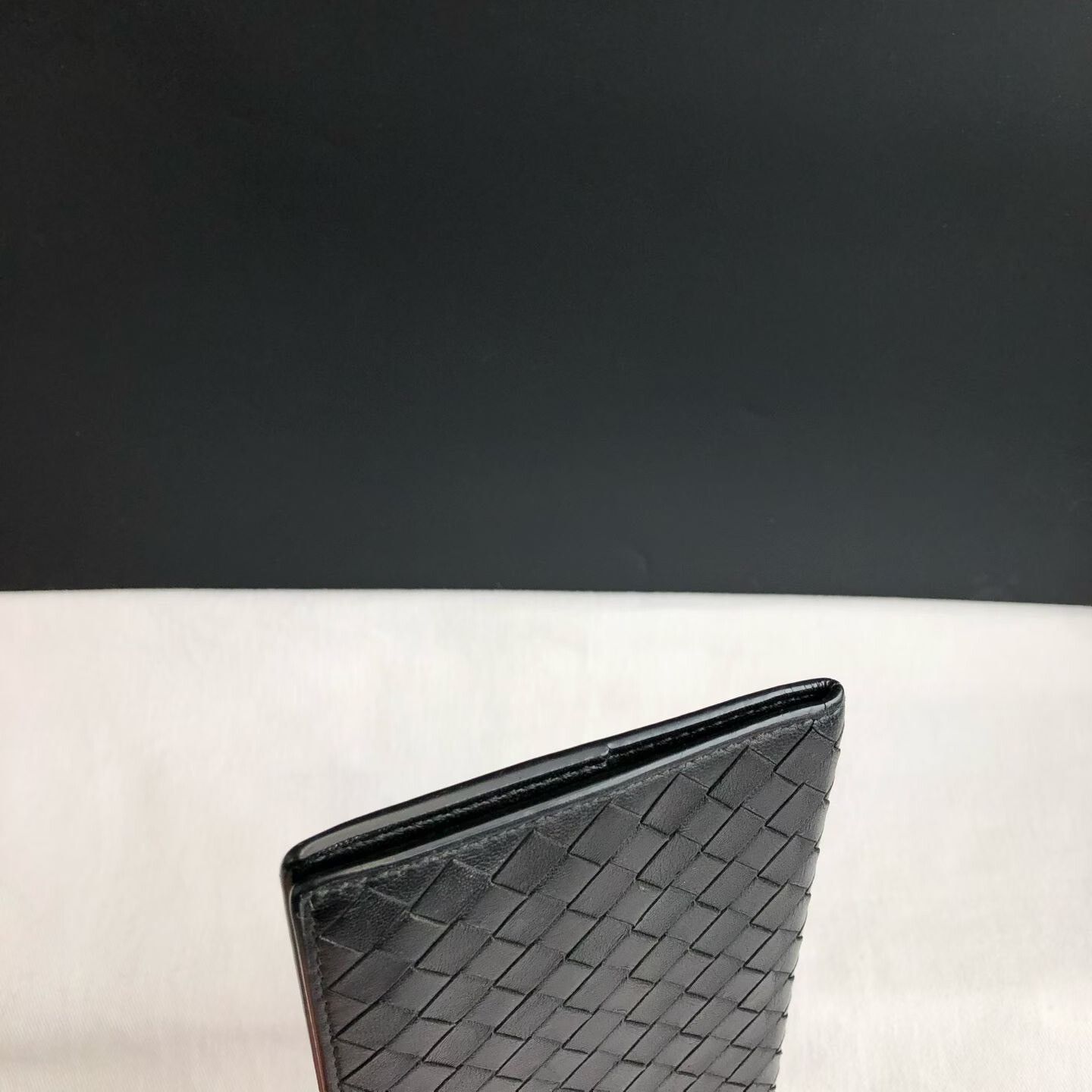 Bottega Veneta BV Black Woven Foldable Passport Card Case Size ONE SIZE - 3 Thumbnail