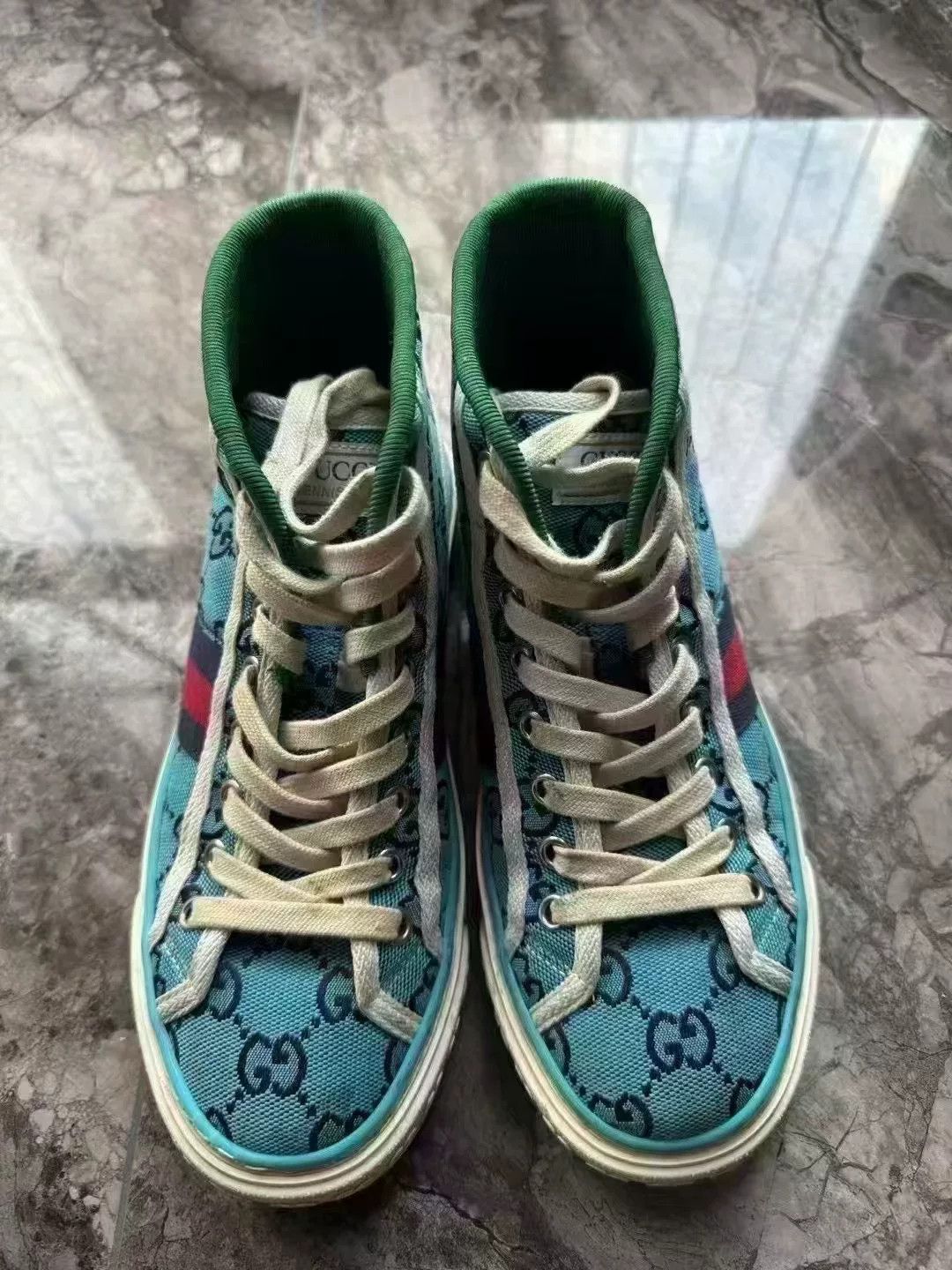 Gucci Gucci Tennis 1977 High-Top Sneakers Size US 4.5 / IT 34.5 - 2 Thumbnail