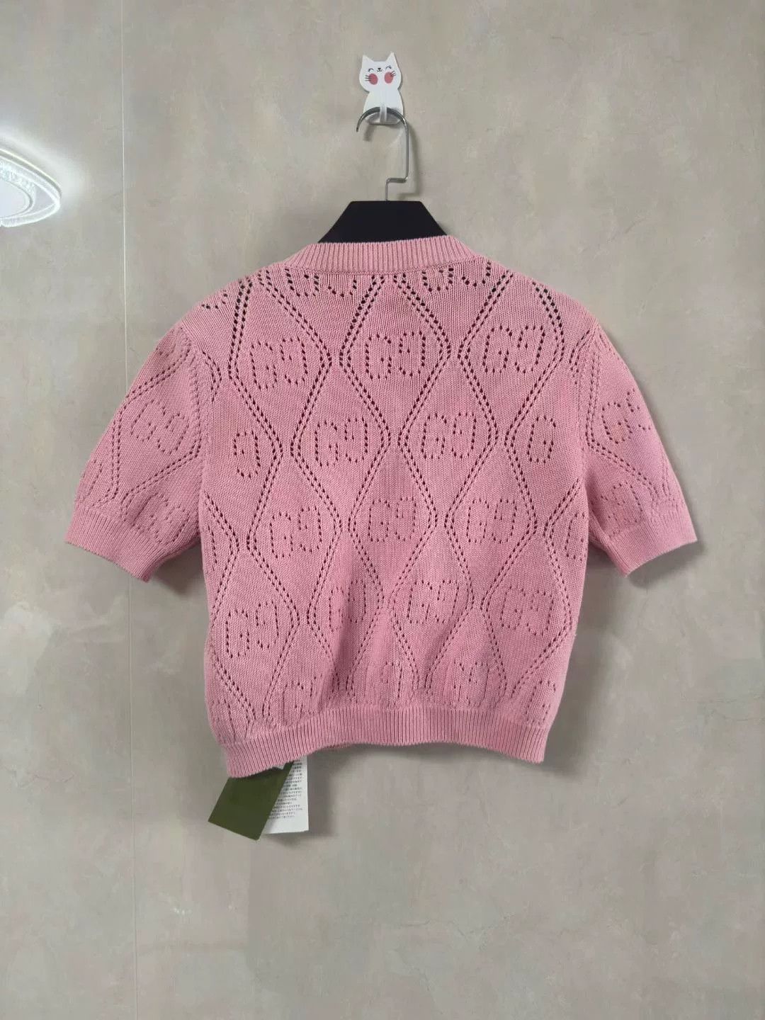 Gucci Gucci Pink Diamond Pattern Short Sleeve Size S / US 4 / IT 40 - 2 Thumbnail