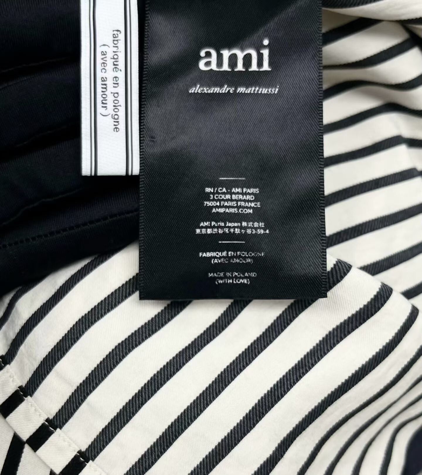 AMI Ami Black White Stripe Short-Sleeve Shirt Jacket Size US M / EU 48-50 / 2 - 4 Thumbnail