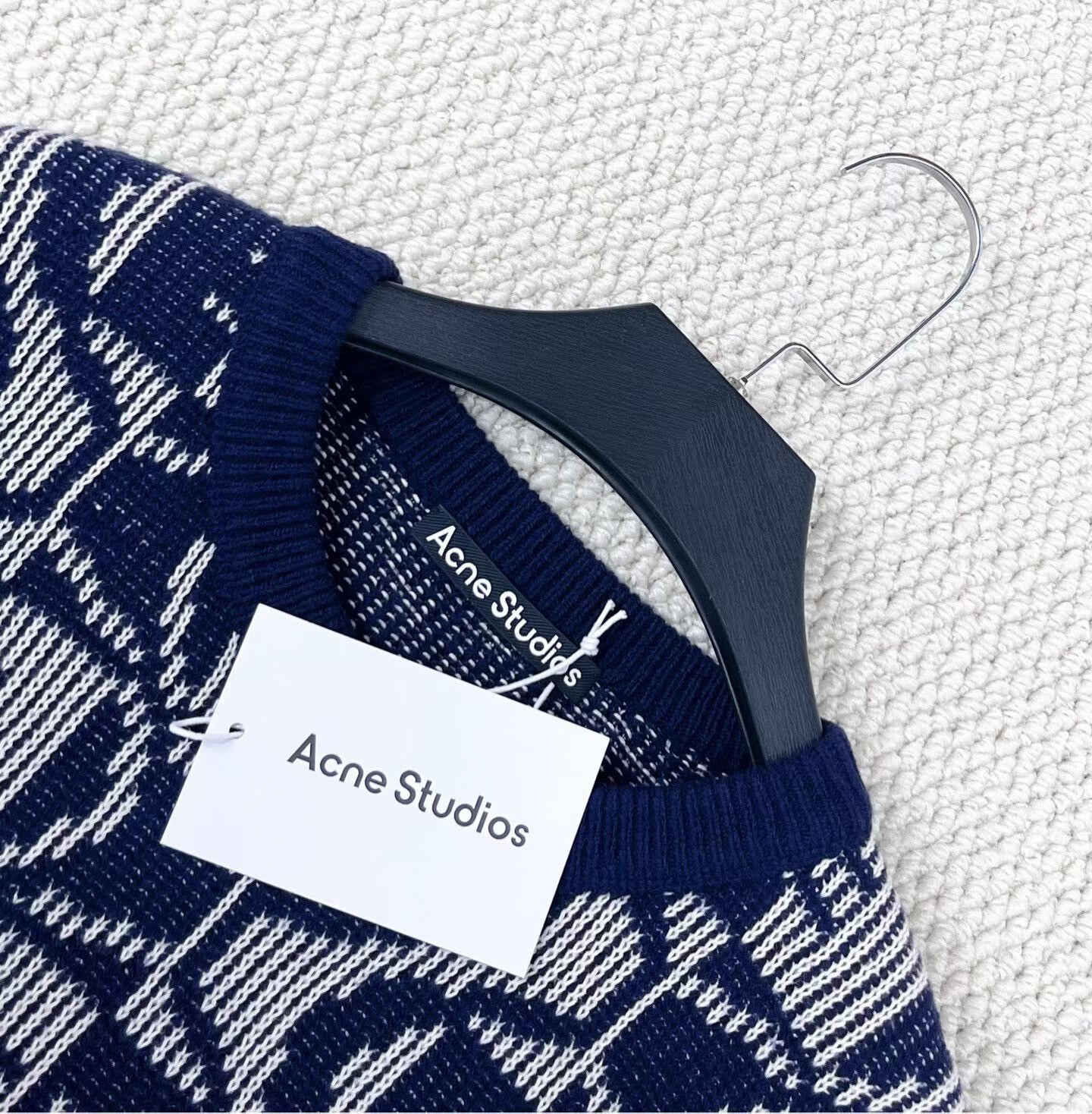 Acne Studios Acne Studios FW24 Smiley Logo Knit Sweater Size US L / EU 52-54 / 3 - 3 Thumbnail