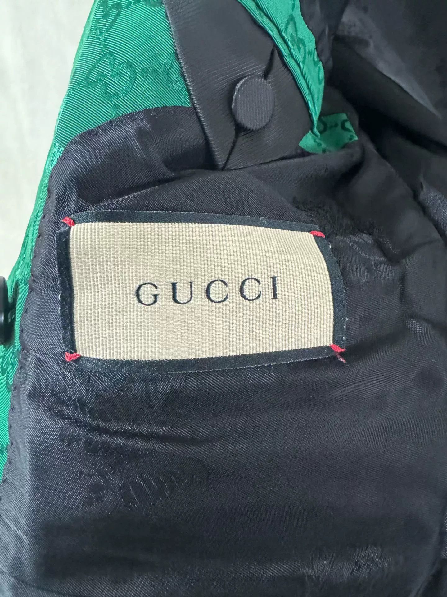 Gucci Gucci Green Monogram Blazer Size S / US 4 / IT 40 - 3 Thumbnail
