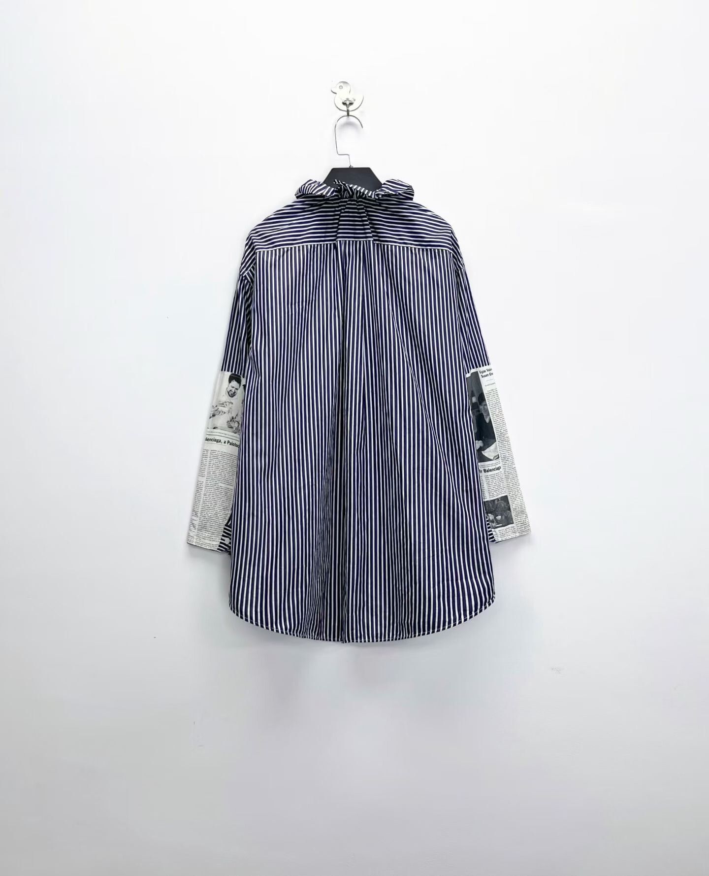 Balenciaga Balenciaga Showpiece Blue Stripe Shirt Coat Size XS / US 0-2 / IT 36-38 - 2 Thumbnail