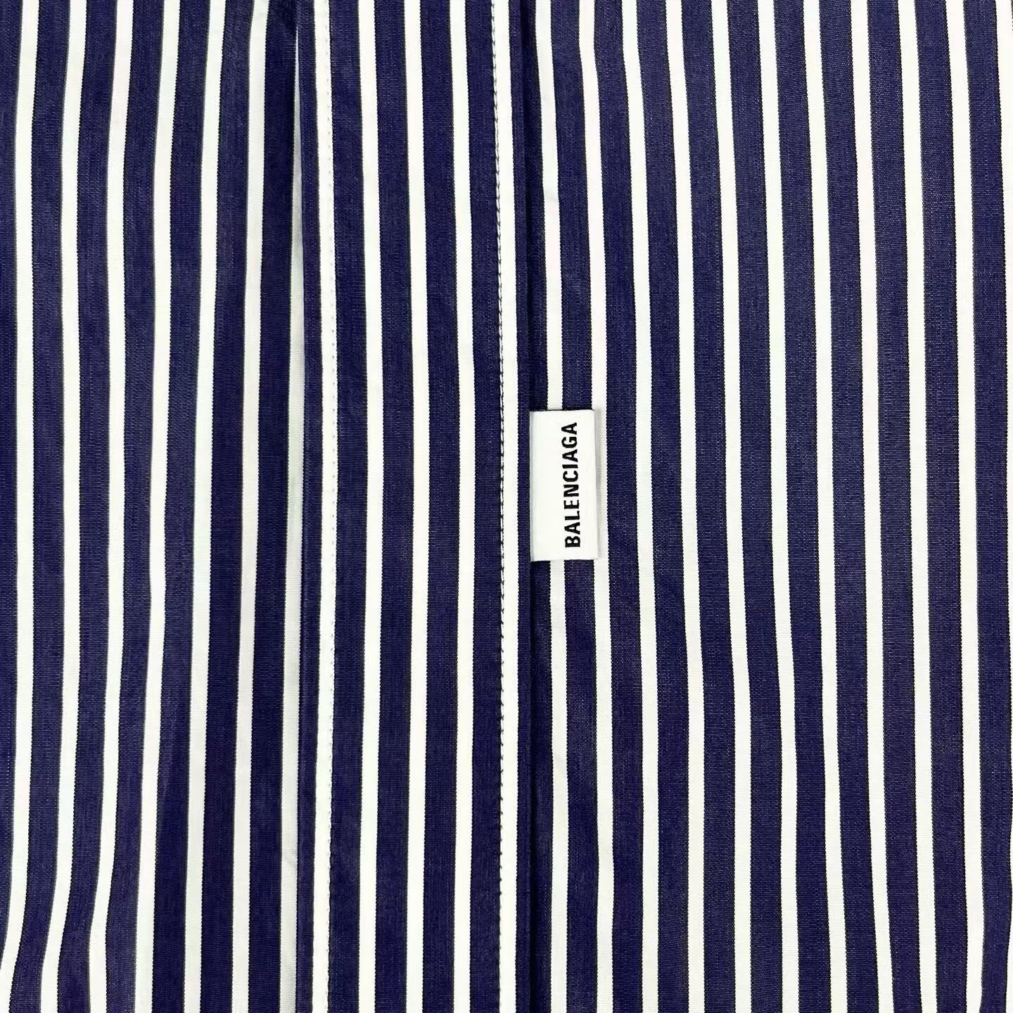 Balenciaga Balenciaga Showpiece Blue Stripe Shirt Coat Size XS / US 0-2 / IT 36-38 - 6 Thumbnail