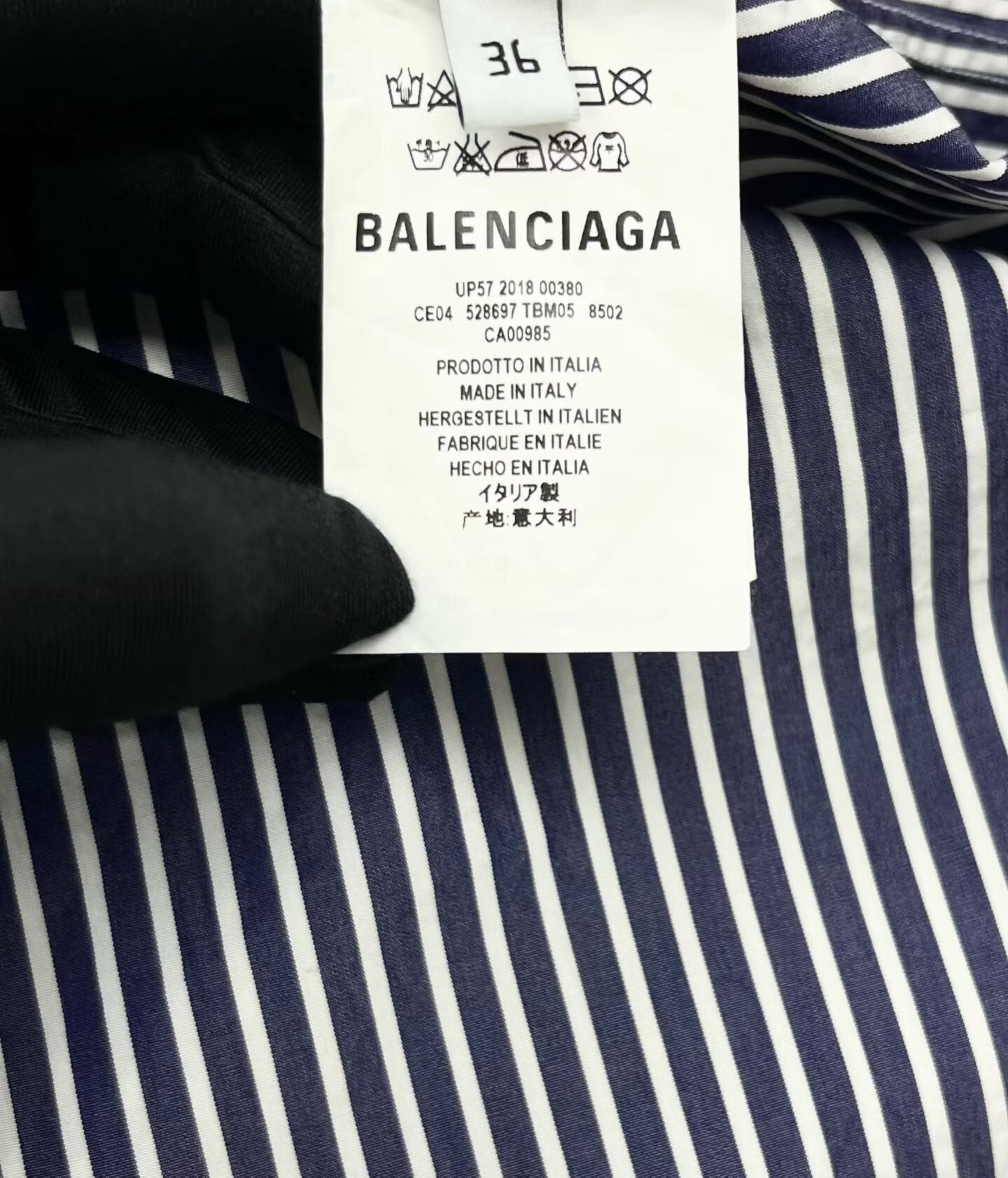 Balenciaga Balenciaga Showpiece Blue Stripe Shirt Coat Size XS / US 0-2 / IT 36-38 - 4 Thumbnail