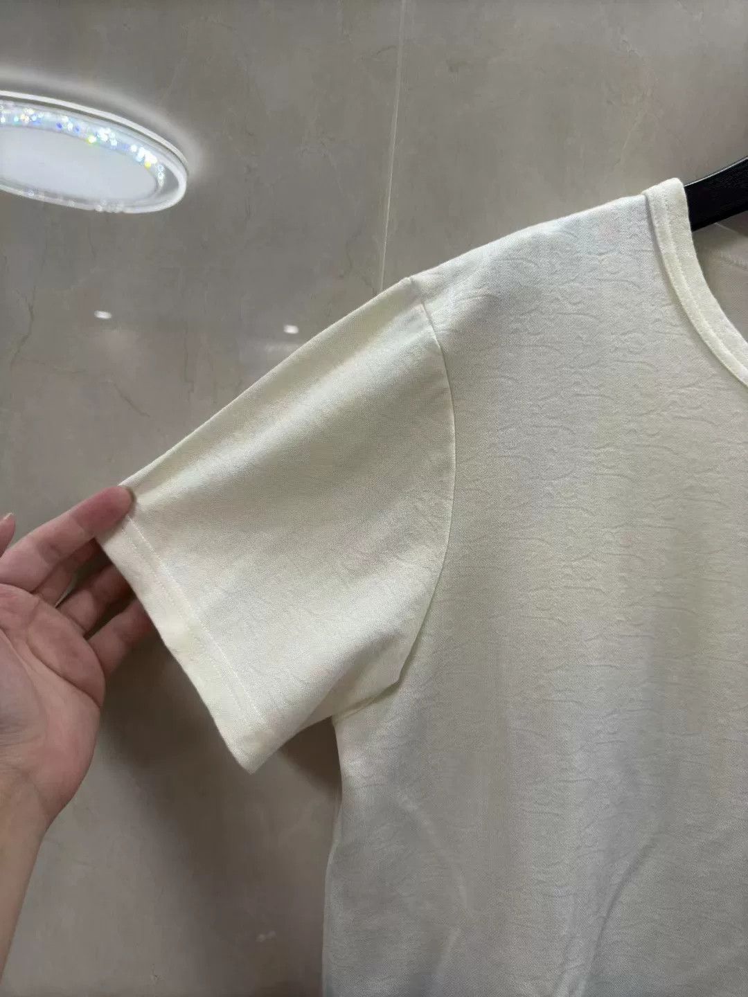Dior Dior White-Blue Gradient Oblique Logo Knit Tee Size US L / EU 52-54 / 3 - 4 Thumbnail