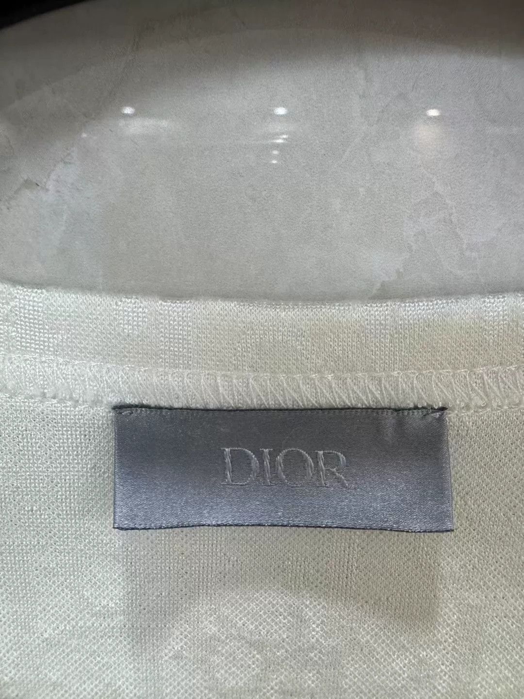 Dior Dior White-Blue Gradient Oblique Logo Knit Tee Size US L / EU 52-54 / 3 - 3 Thumbnail