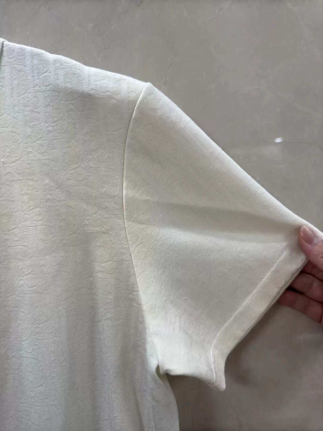 Dior Dior White-Blue Gradient Oblique Logo Knit Tee Size US L / EU 52-54 / 3 - 5 Thumbnail