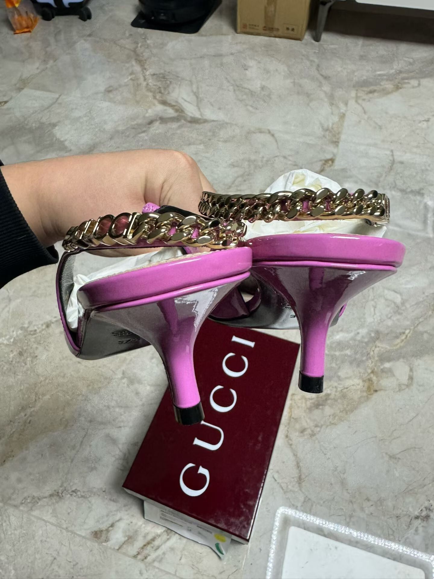 Gucci Gucci Rose Pink Pointed-Toe Leather Shoes Size US 6.5 / IT 36.5 - 3 Thumbnail
