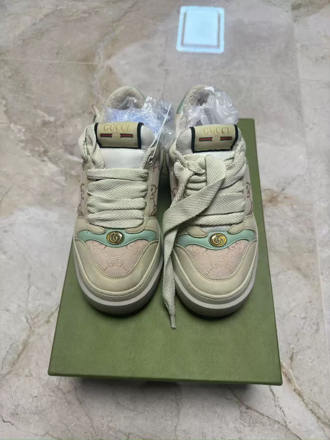 Gucci Gucci Screener White Pink Size US 5 / IT 35 - 2 Thumbnail