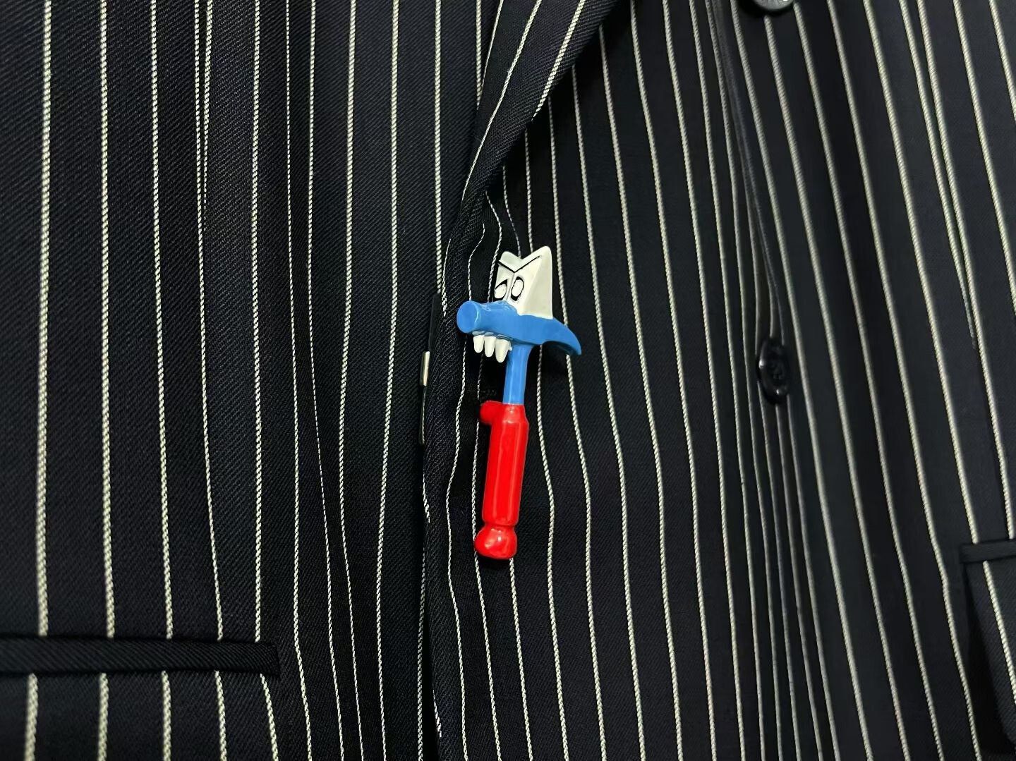 Louis Vuitton Louis Vuitton Striped Double-Breasted Suit Size US L / EU 52-54 / 3 - 3 Thumbnail