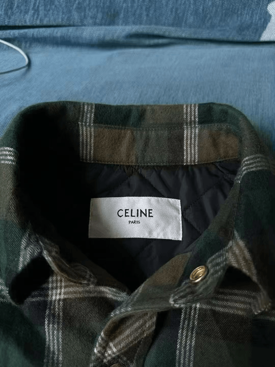 Celine Celine Plaid Triomphe Gold Buckle Padded Jacket Size S / US 4 / IT 40 - 4 Thumbnail