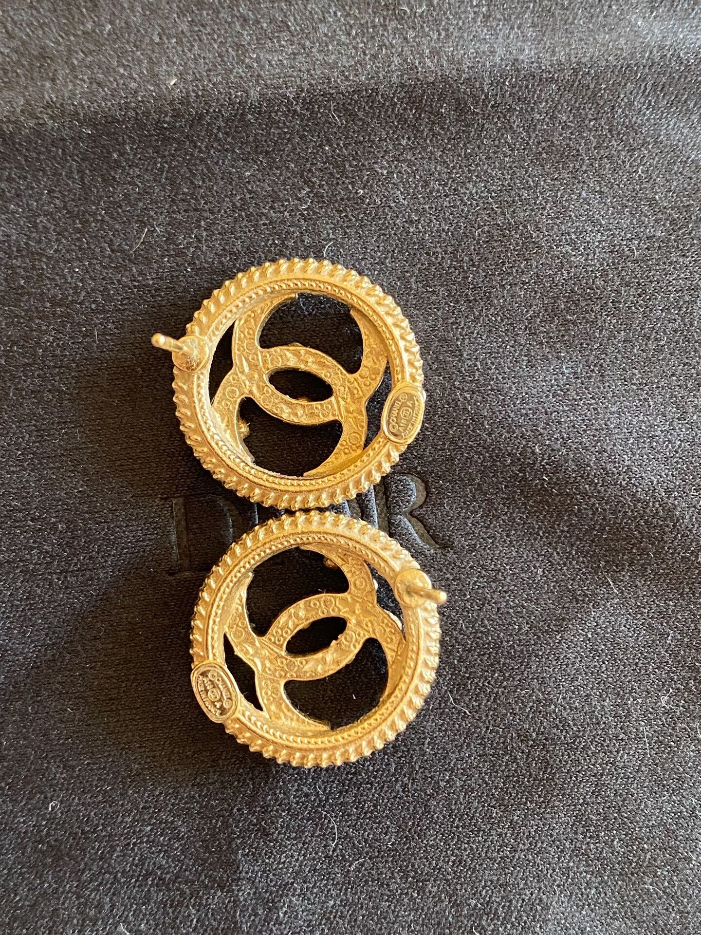 Chanel Chanel Double C Pearl Crystal Button Earrings Size ONE SIZE - 7 Thumbnail
