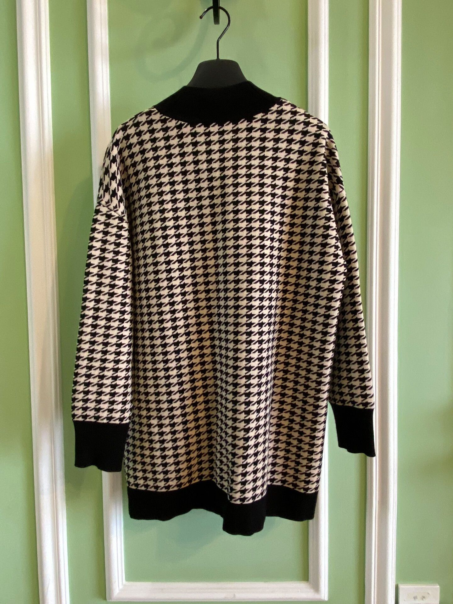 Sandro Sandro Houndstooth Tweed Cardigan Size XS / US 0-2 / IT 36-38 - 6 Thumbnail