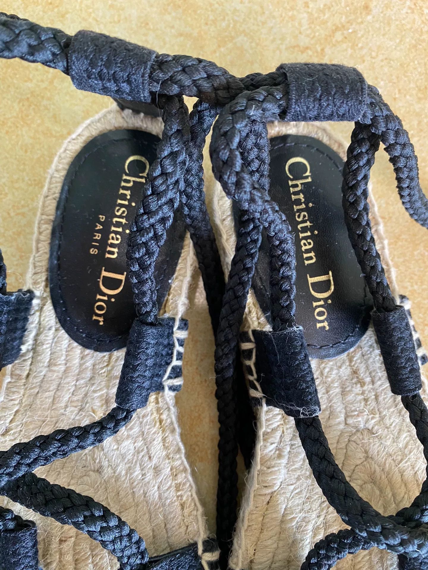 Dior Dior Woven Straw Sandal Espadrille Size US 4.5 / IT 34.5 - 4 Thumbnail
