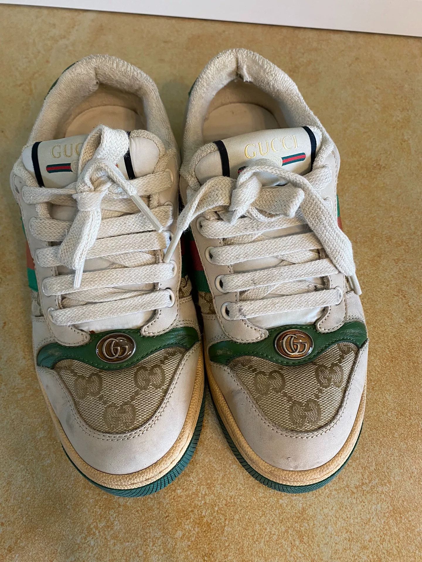 Gucci Gucci Green Tail Dirty Sneakers Size US 4 / IT 34 - 3 Thumbnail