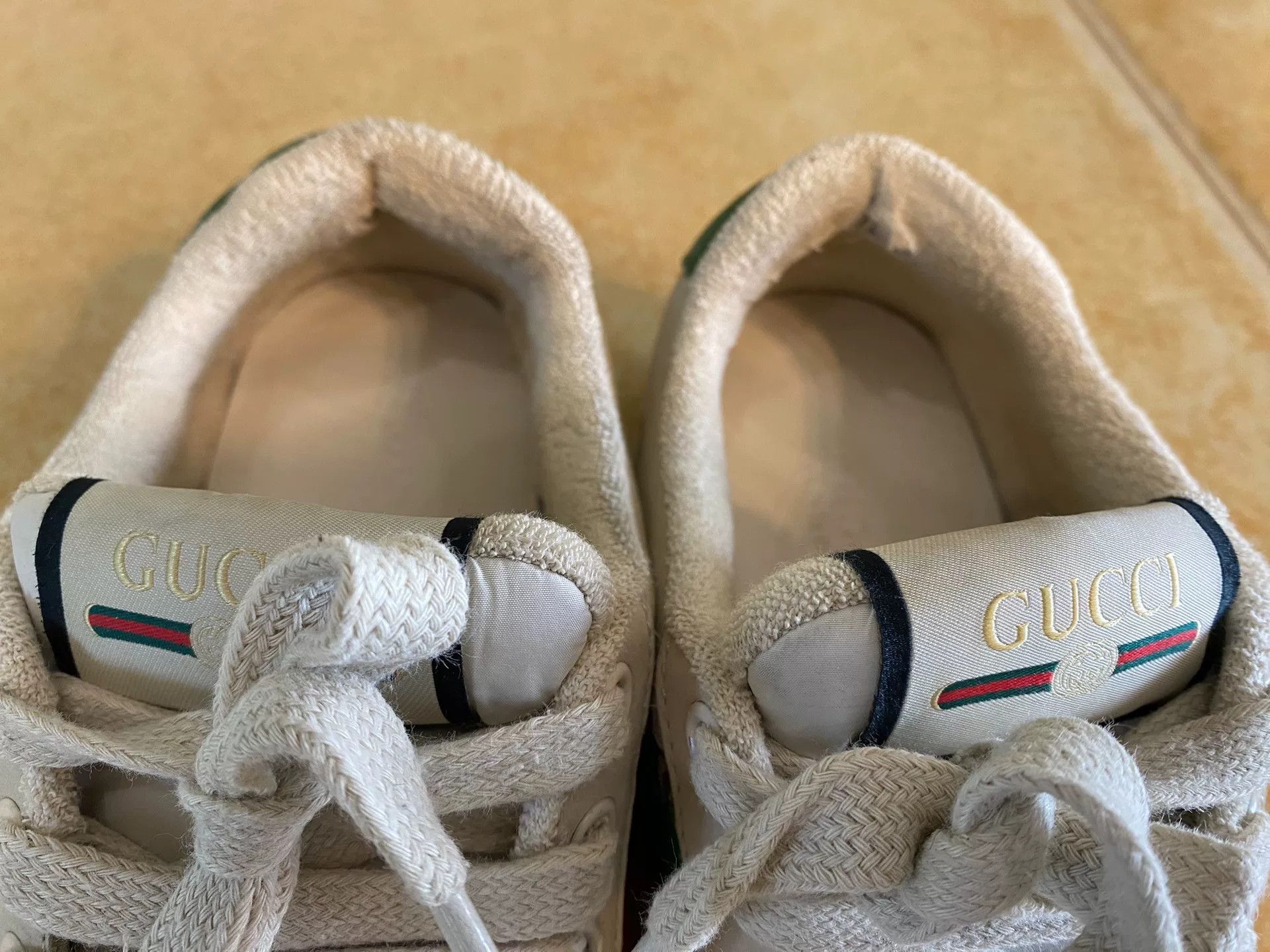 Gucci Gucci Green Tail Dirty Sneakers Size US 4 / IT 34 - 6 Thumbnail