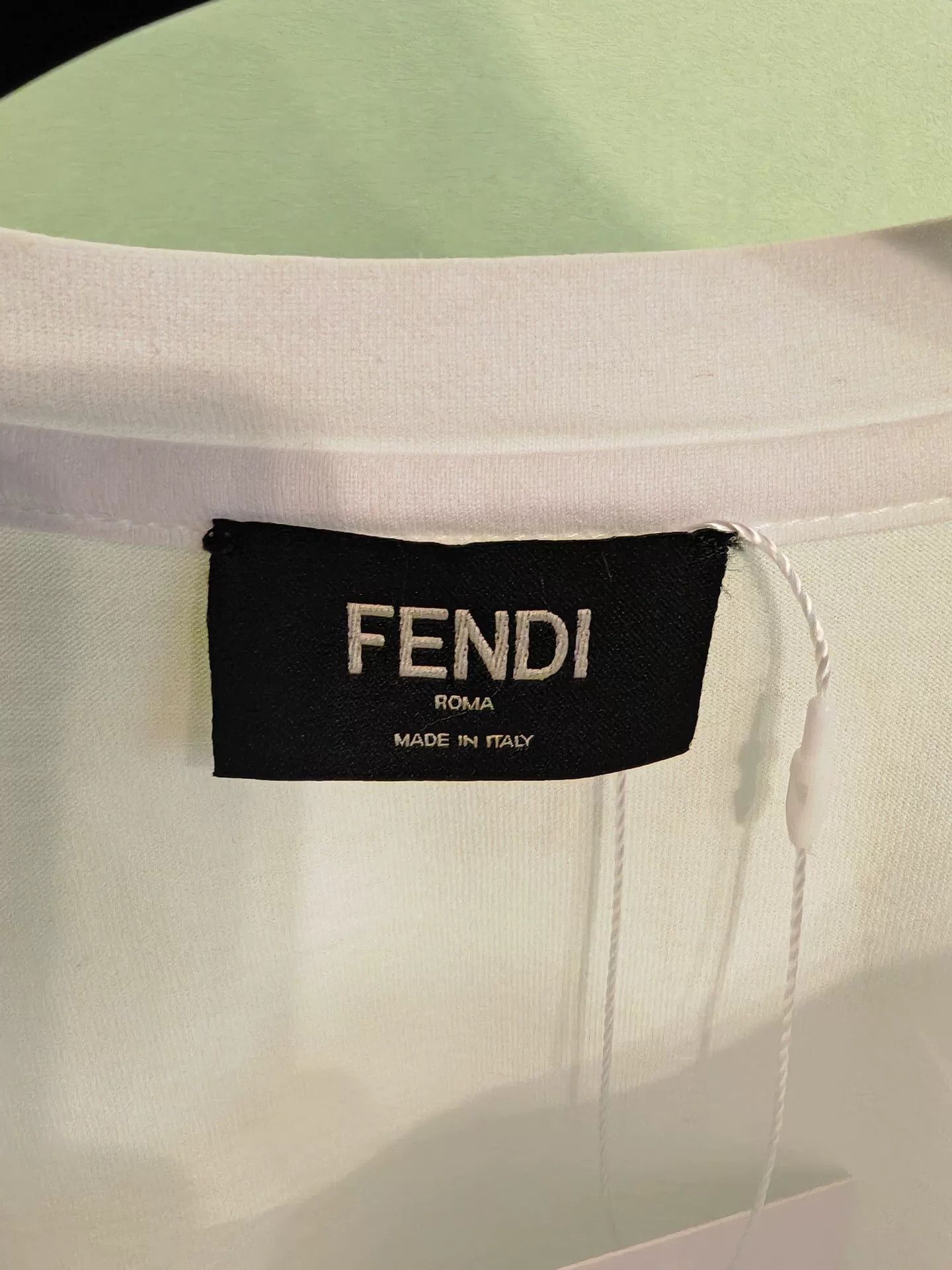 Fendi Fendi Yellow Logo Short-Sleeve T-Shirt Size US L / EU 52-54 / 3 - 5 Thumbnail