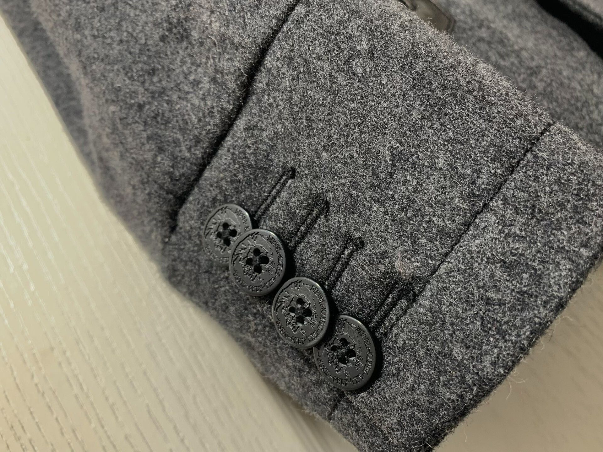 Diesel DIESEL Men's Wool Windbreaker Coat Size US L / EU 52-54 / 3 - 6 Thumbnail