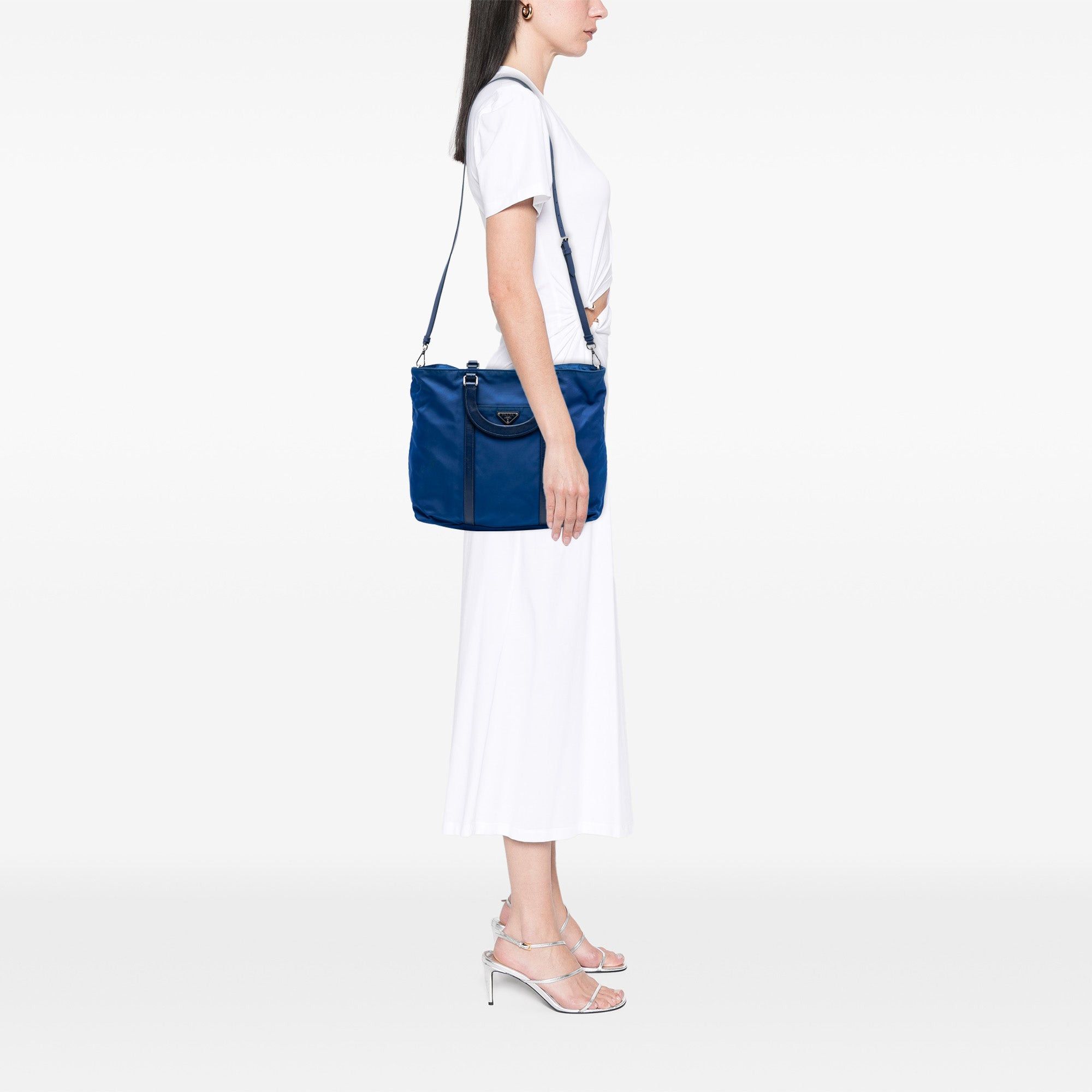 Prada Vitello Trimmed Tessuto Satchel Size ONE SIZE - 6 Thumbnail