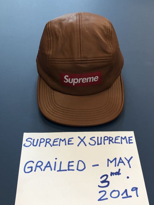 Supreme Leather Camp Cap (SS21) BlackSupreme Leather Camp Cap