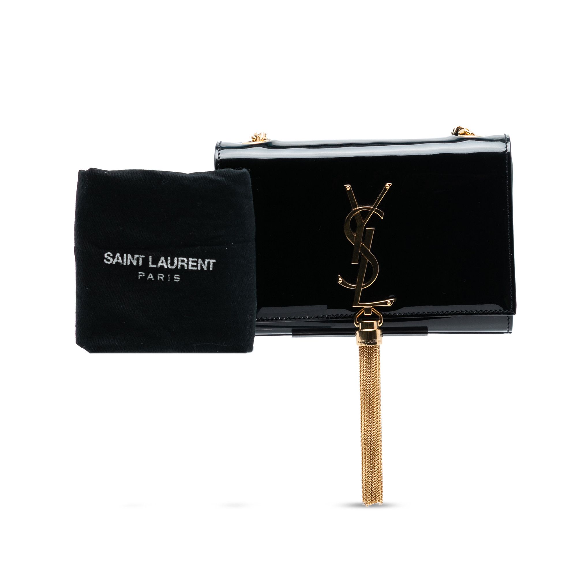 Yves Saint Laurent Yves Saint Laurent Small Patent Monogram Kate Tassel Crossbody Size ONE SIZE - 8 Thumbnail