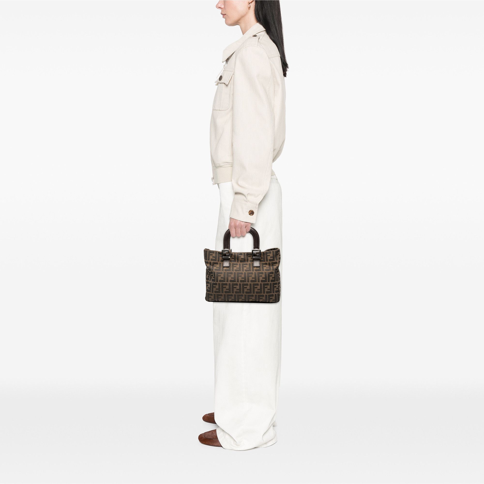 Fendi Fendi Small Zucca Canvas Twins Tote Size ONE SIZE - 7 Thumbnail