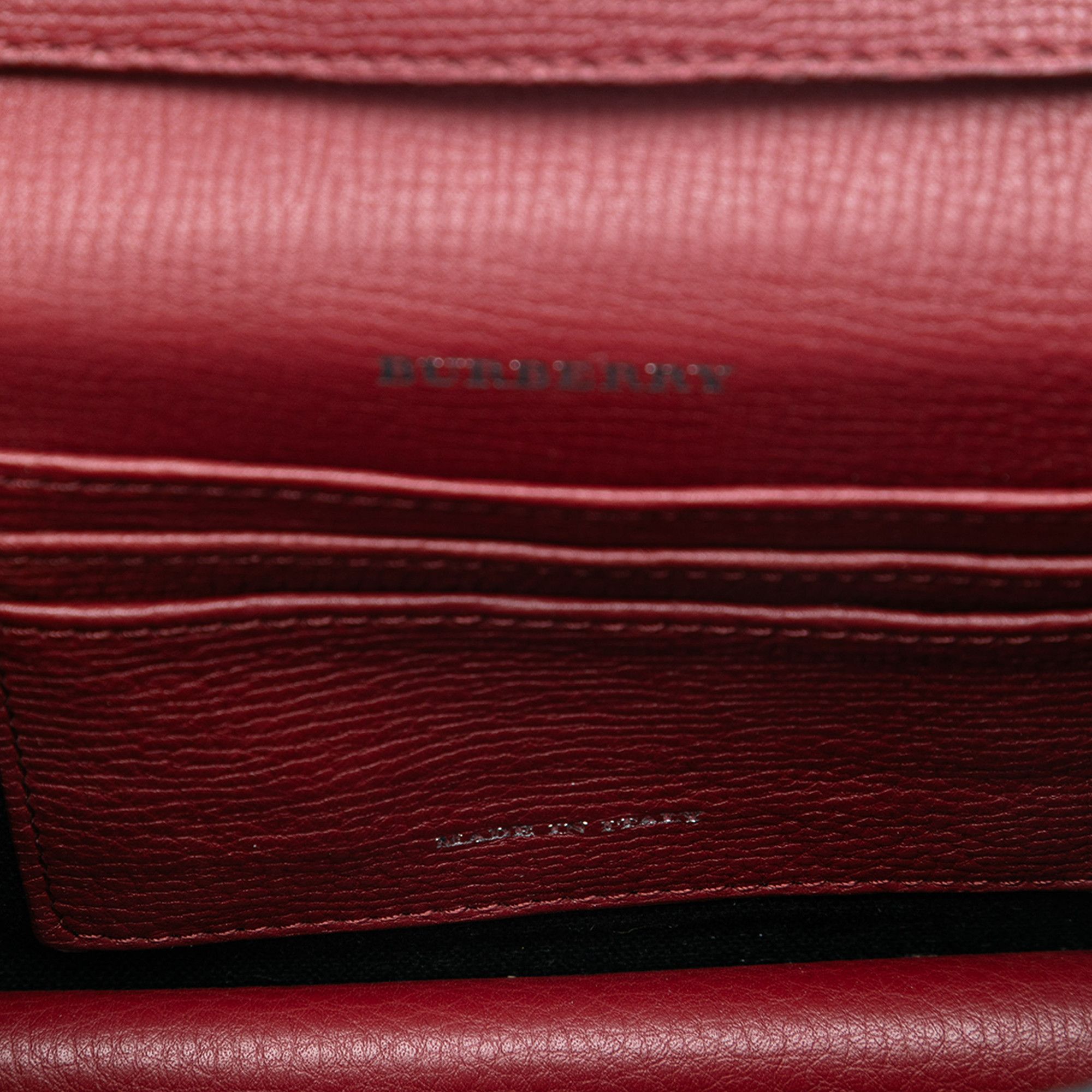 Burberry Burberry Small Leather and House Check Canvas Derby Macken Crossbody Size ONE SIZE - 4 Thumbnail