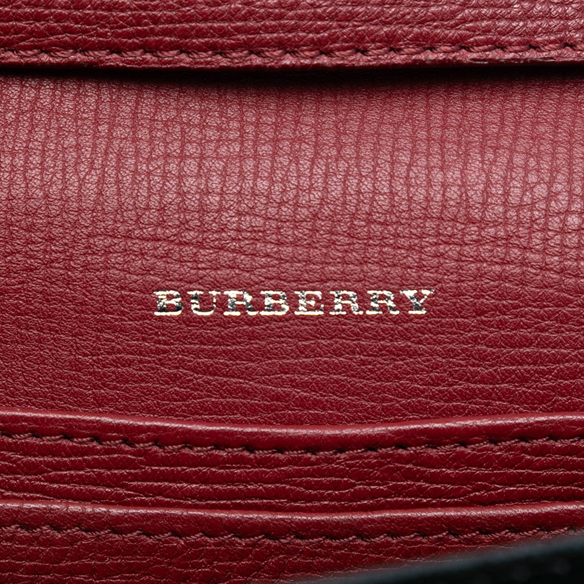 Burberry Burberry Small Leather and House Check Canvas Derby Macken Crossbody Size ONE SIZE - 5 Thumbnail
