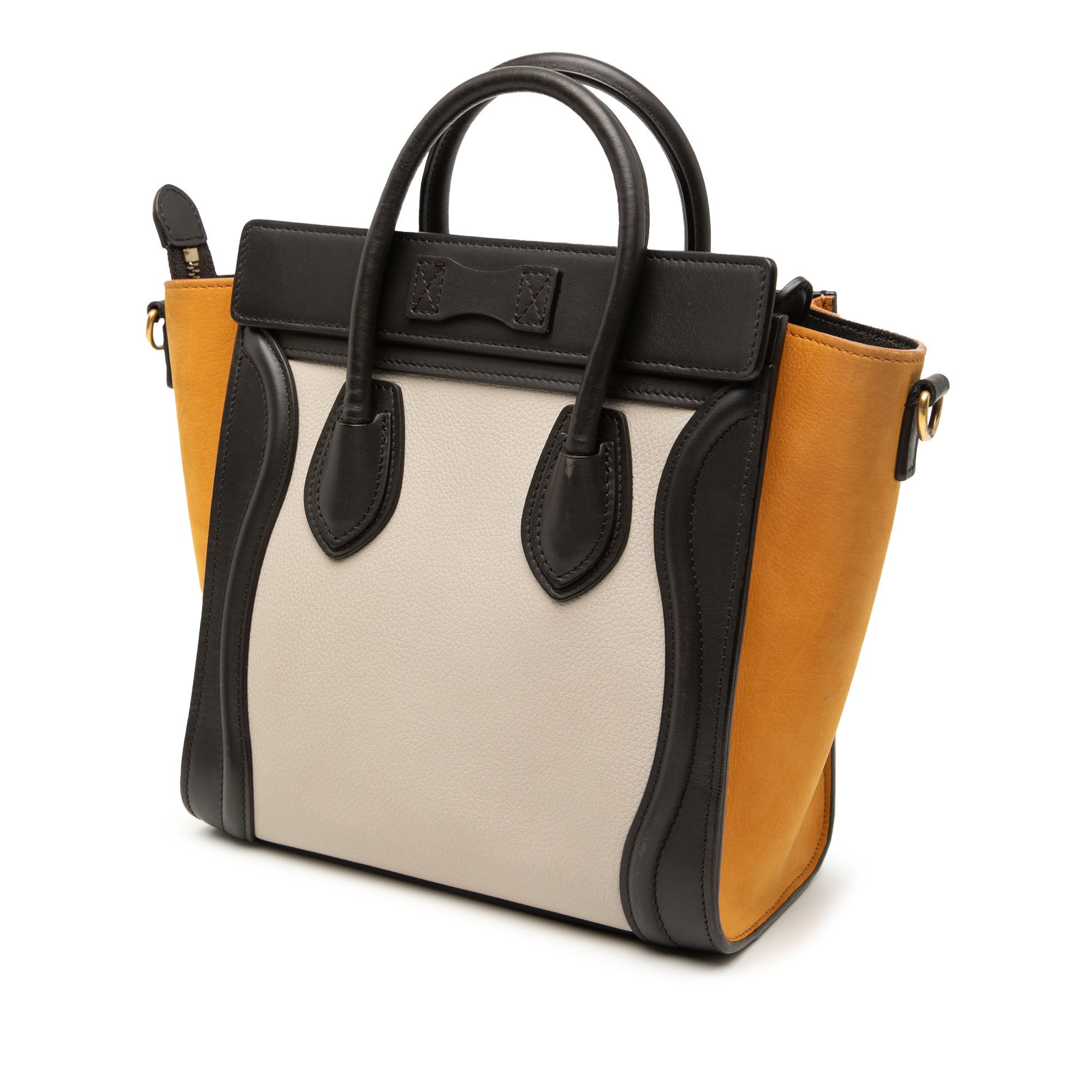 Celine Celine Nano Tricolor Nubuck and Drummed Calfskin Luggage Tote Size ONE SIZE - 2 Thumbnail
