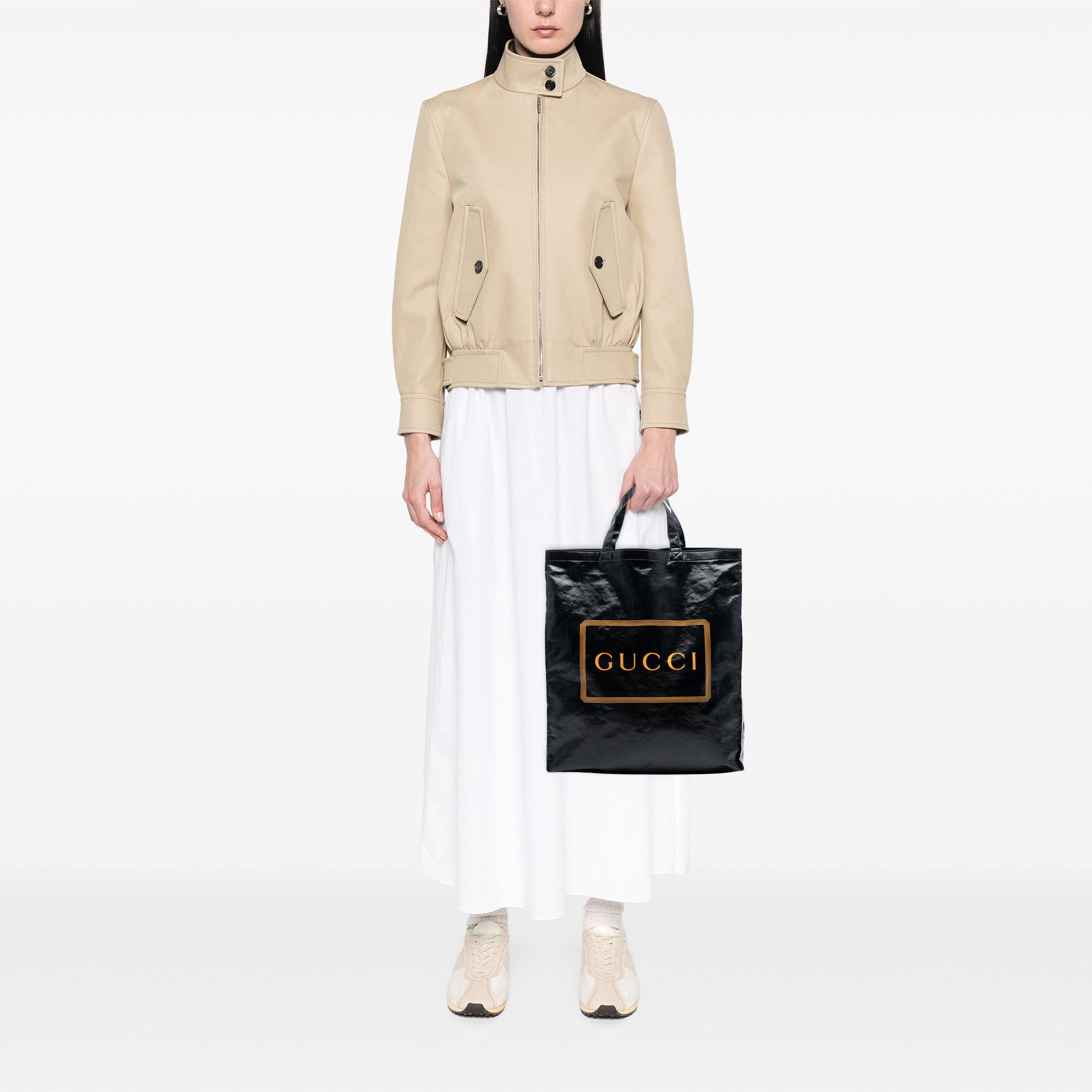Gucci PVC Coated Canvas Logo Montecarlo Tote