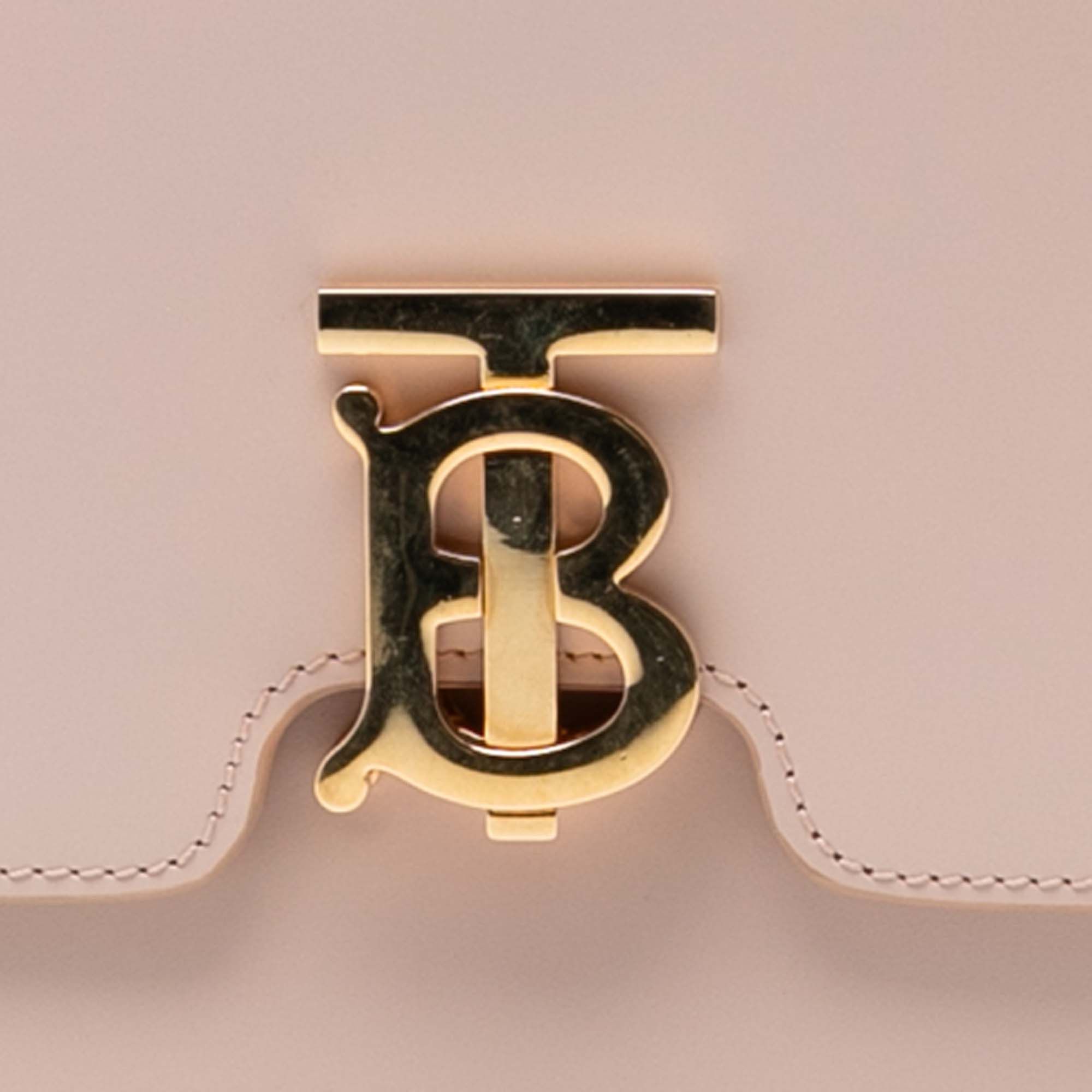 Burberry Burberry Medium Smooth Calfskin TB Monogram Crossbody Size ONE SIZE - 6 Thumbnail