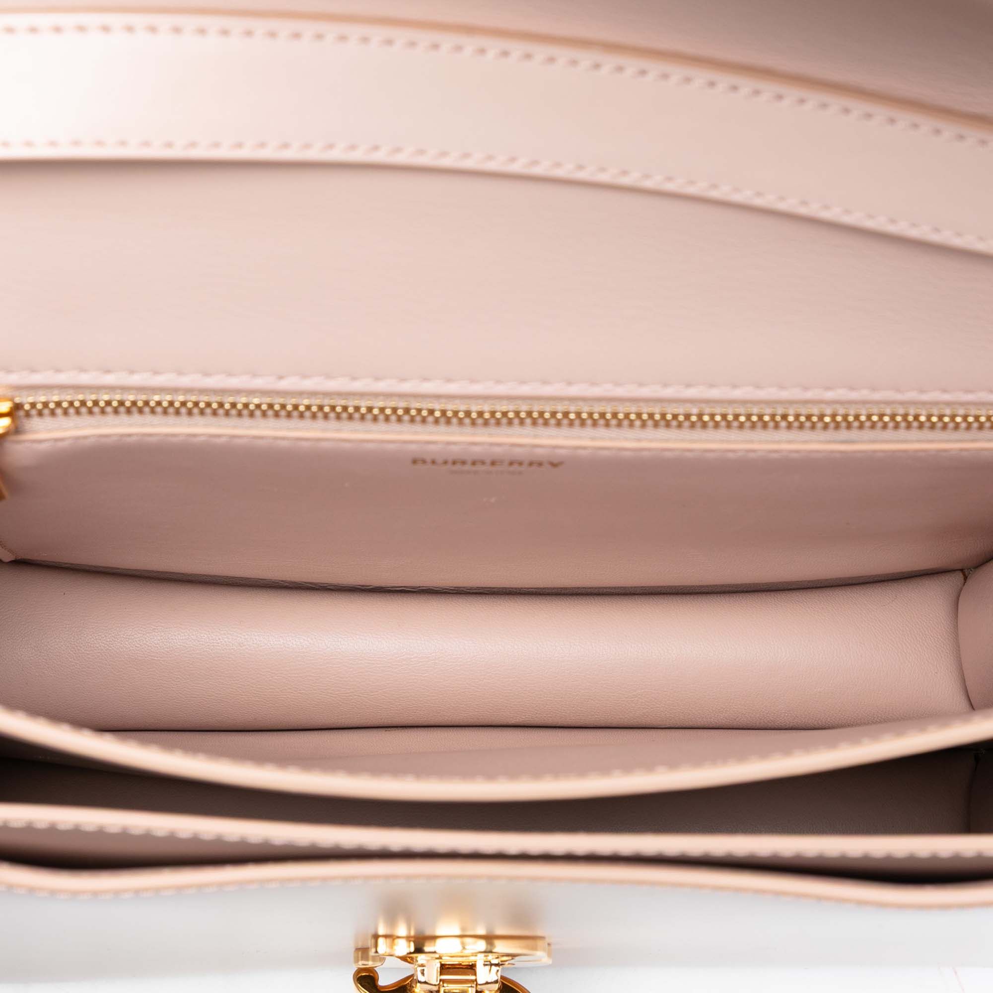 Burberry Burberry Medium Smooth Calfskin TB Monogram Crossbody Size ONE SIZE - 4 Thumbnail