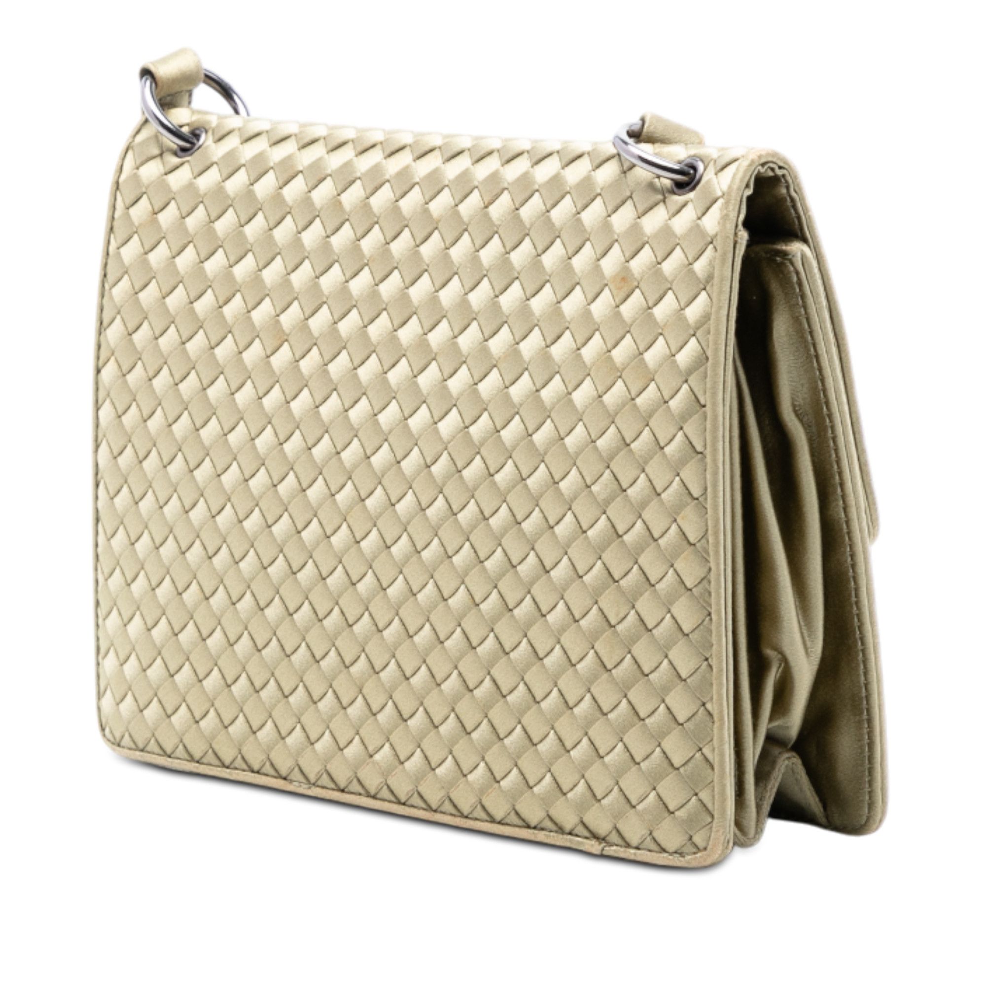 Bottega Veneta Bottega Veneta Satin Intrecciato Flap Shoulder Bag Size ONE SIZE - 2 Thumbnail