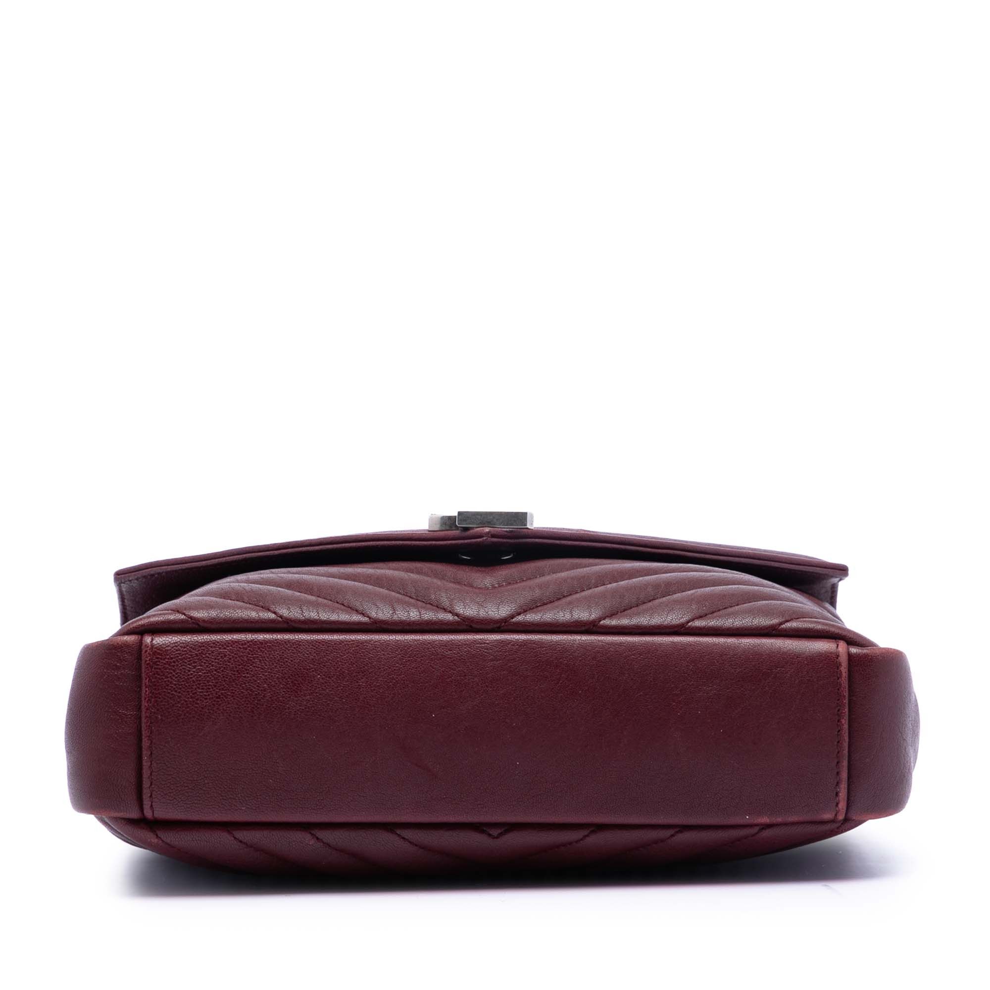 Yves Saint Laurent Yves Saint Laurent Medium Chevron Sheepskin Monogram College Satchel Size ONE SIZE - 3 Thumbnail