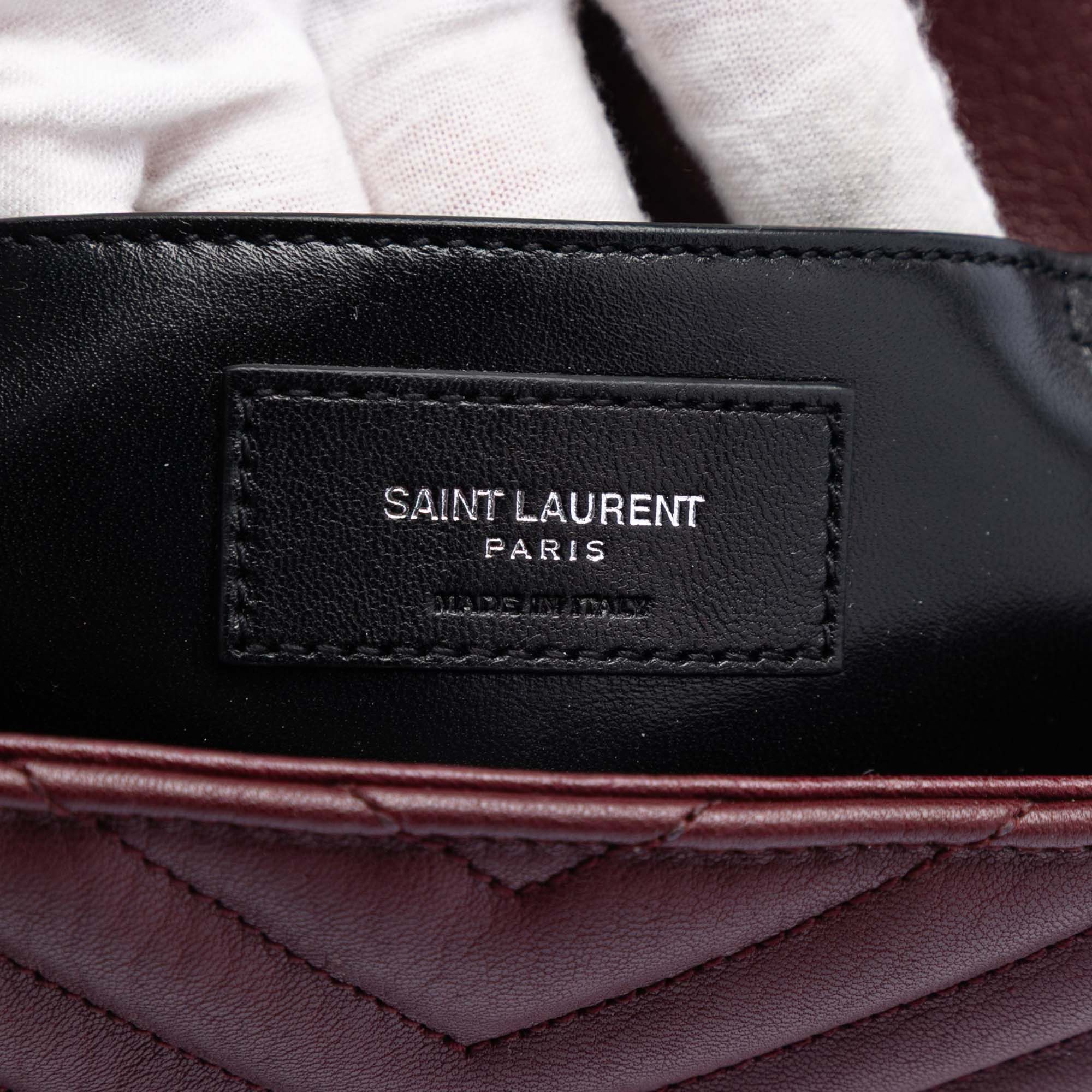 Yves Saint Laurent Yves Saint Laurent Medium Chevron Sheepskin Monogram College Satchel Size ONE SIZE - 5 Thumbnail