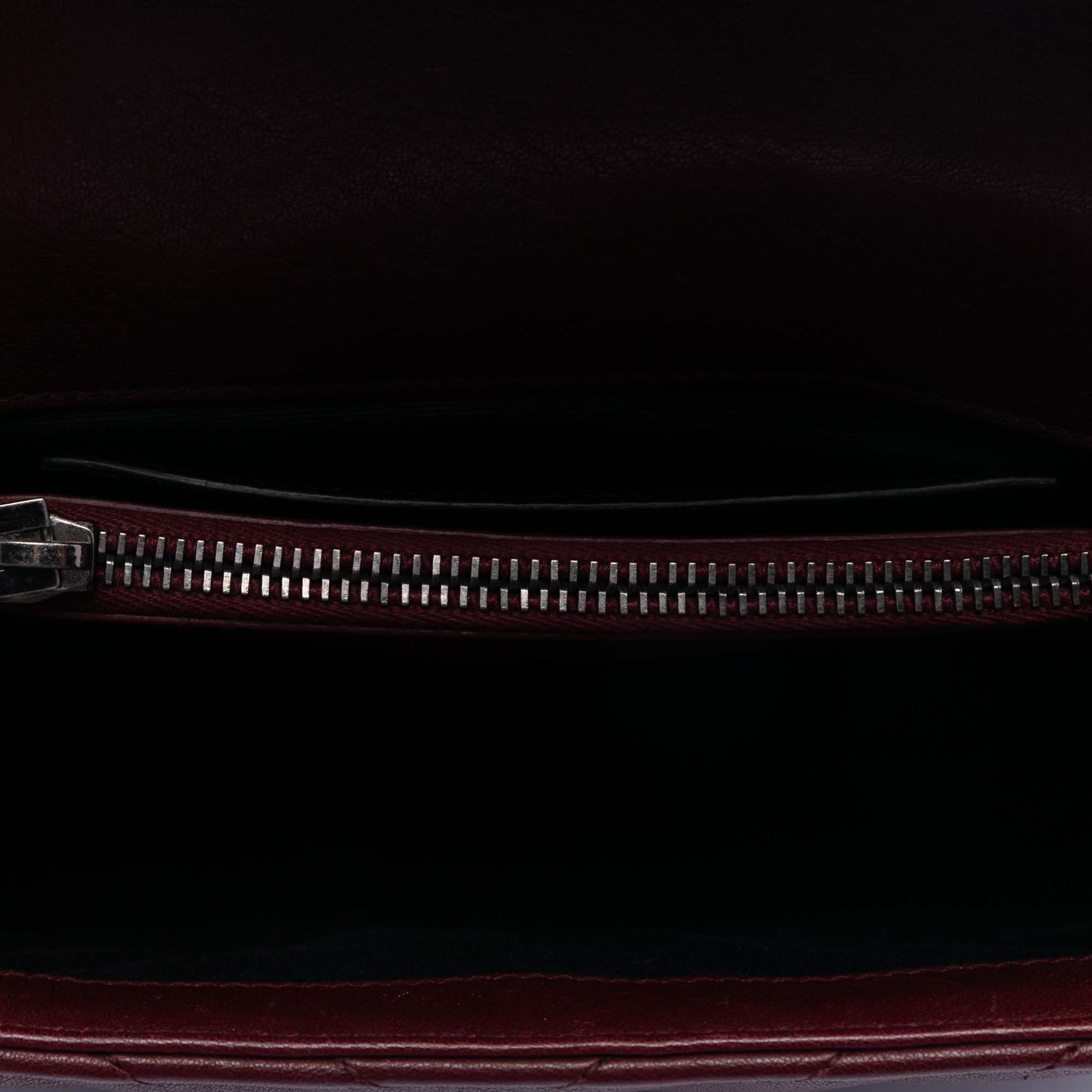 Yves Saint Laurent Yves Saint Laurent Medium Chevron Sheepskin Monogram College Satchel Size ONE SIZE - 4 Thumbnail