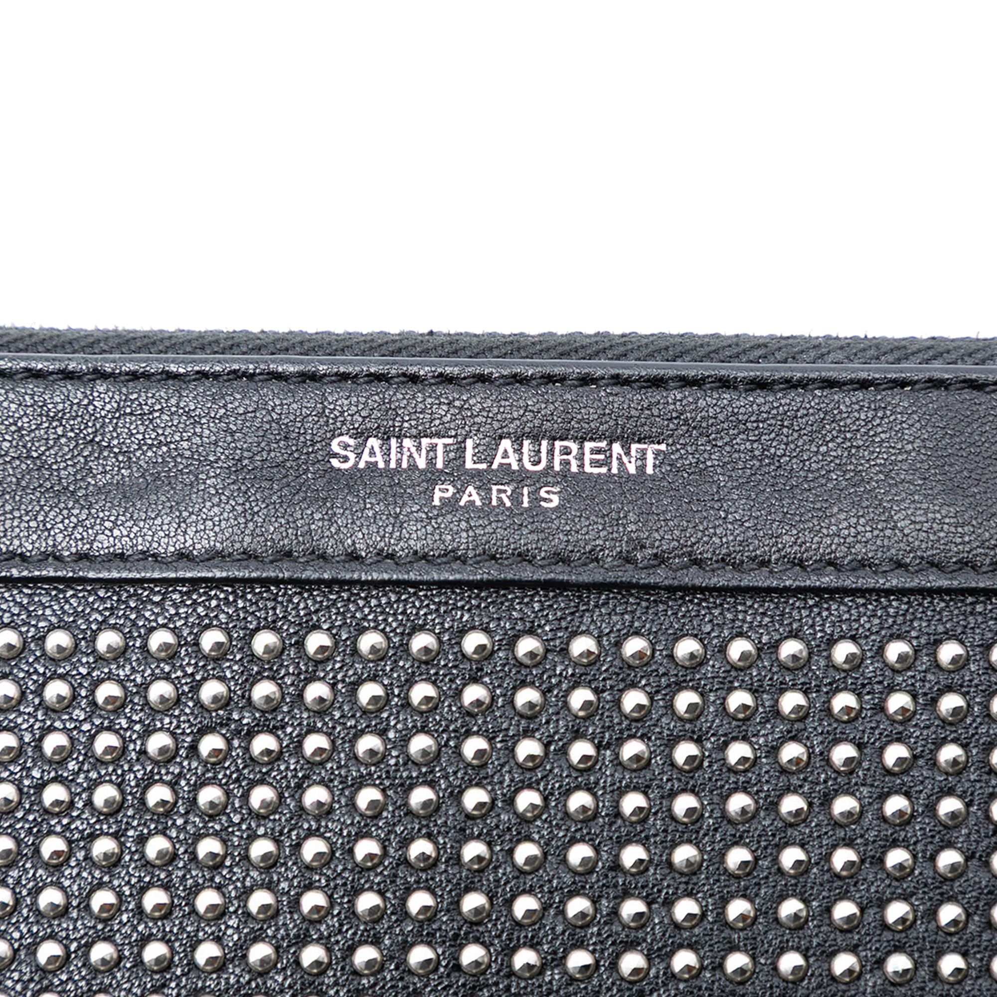 Yves Saint Laurent Yves Saint Laurent Studded Leather Clutch Size ONE SIZE - 5 Thumbnail