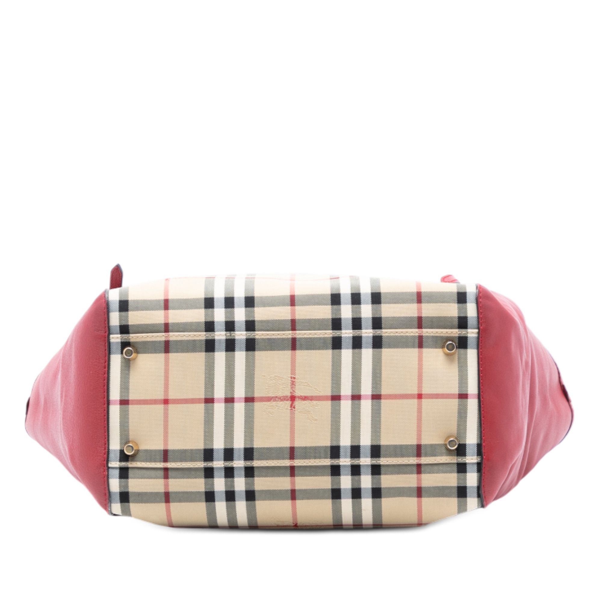 Burberry Burberry Small Haymarket Check Canvas and Leather Canterbury Tote Size ONE SIZE - 3 Thumbnail