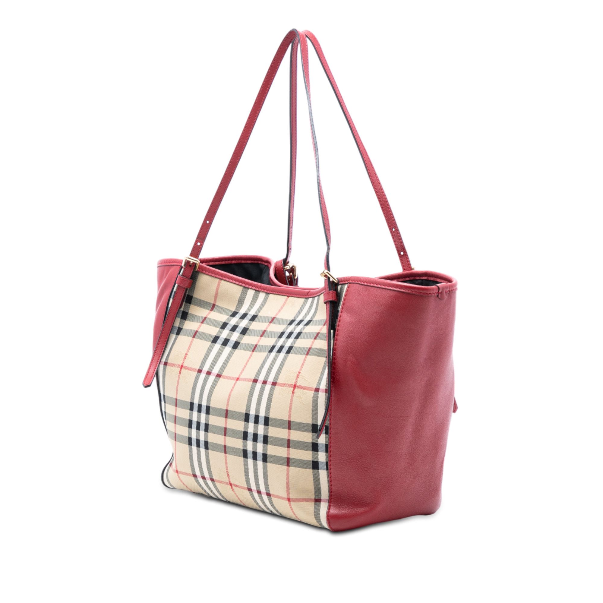 Burberry Burberry Small Haymarket Check Canvas and Leather Canterbury Tote Size ONE SIZE - 2 Thumbnail