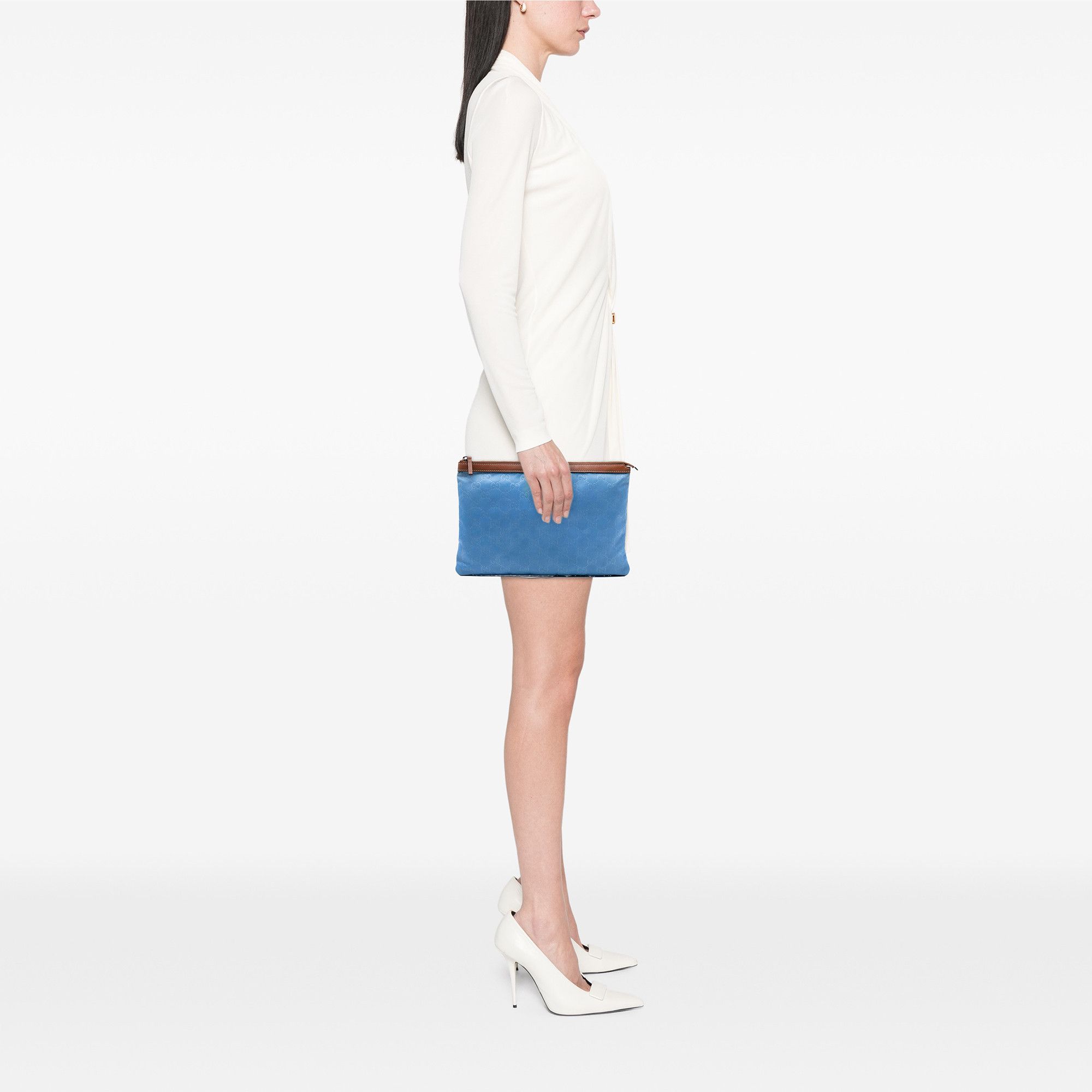 Gucci Gucci GG Nylon Top Zip Clutch Size ONE SIZE - 7 Thumbnail