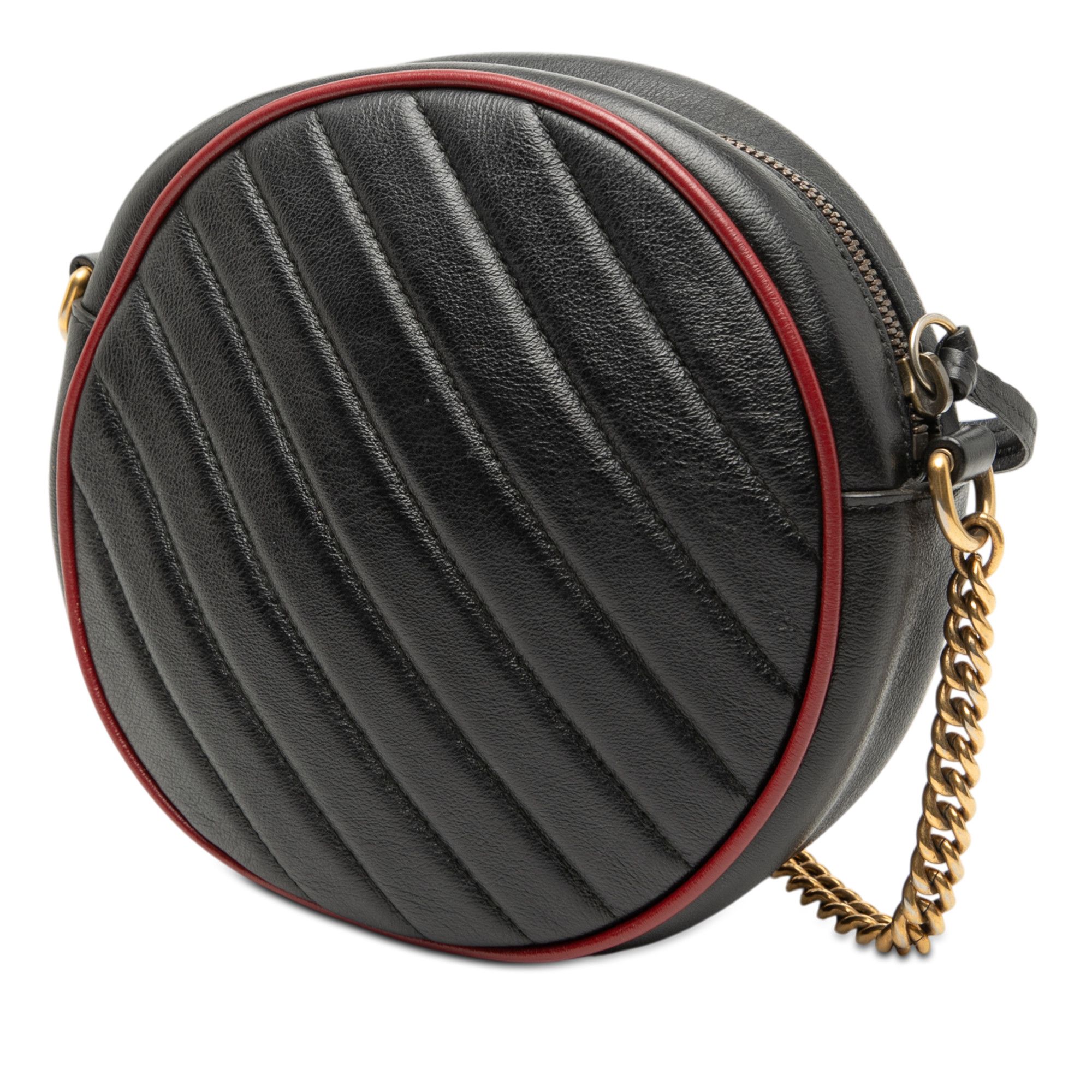 Gucci Gucci Mini GG Marmont Matelasse Leather Torchon Round Crossbody Size ONE SIZE - 2 Thumbnail