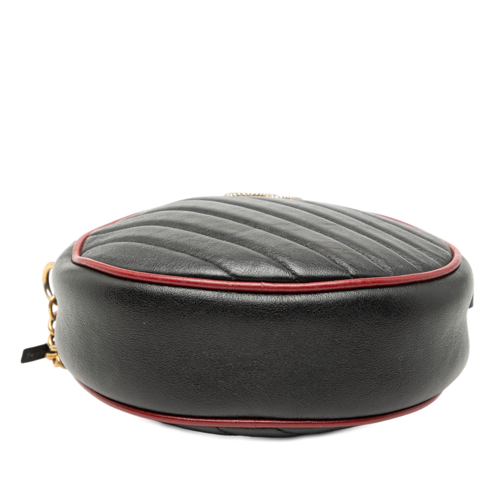 Gucci Gucci Mini GG Marmont Matelasse Leather Torchon Round Crossbody Size ONE SIZE - 3 Thumbnail