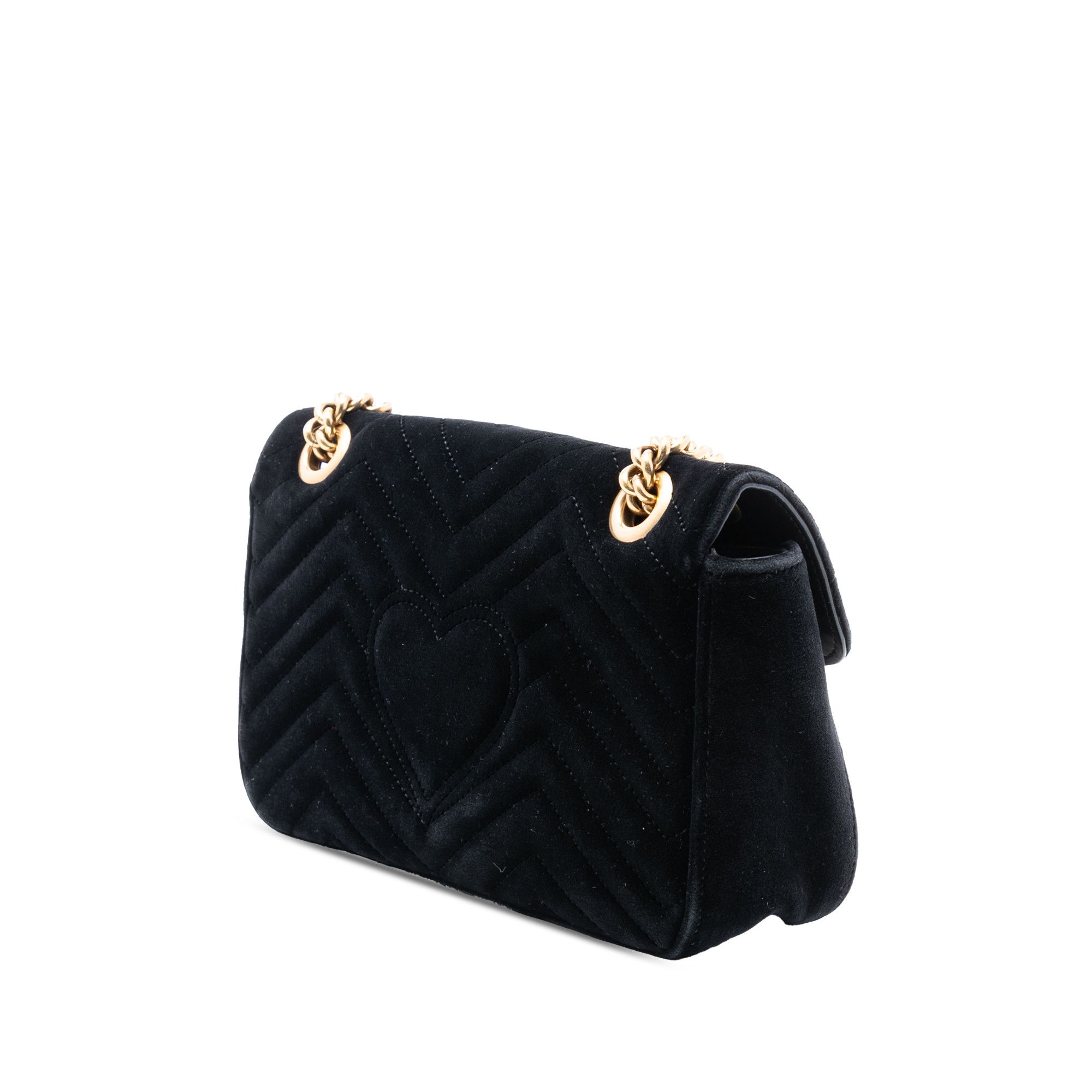 Gucci Gucci Medium GG Marmont Matelasse Velvet Crystal Embellished Shoulder Bag Size ONE SIZE - 2 Thumbnail