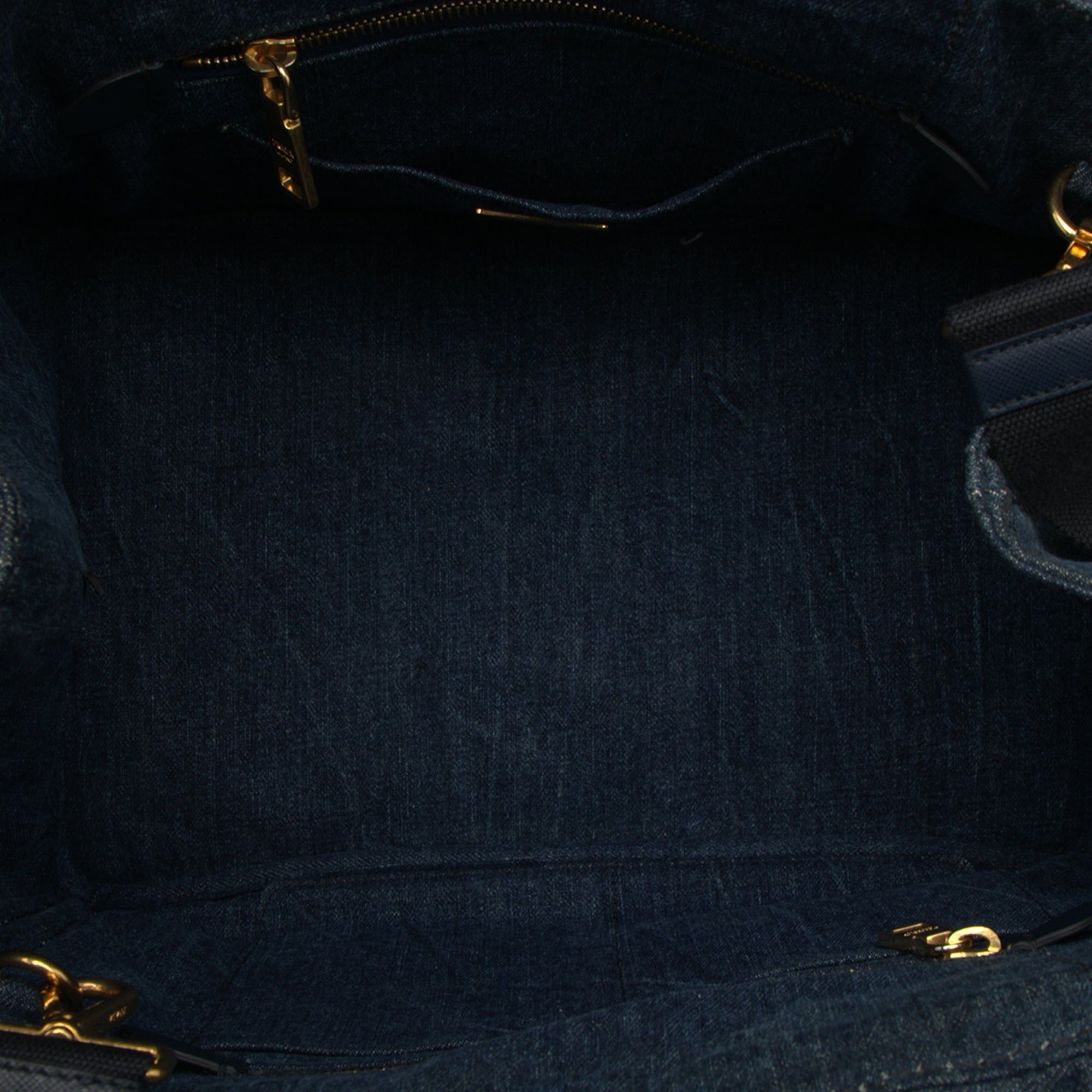 Prada Denim Canapa Logo Satchel Size ONE SIZE - 4 Thumbnail