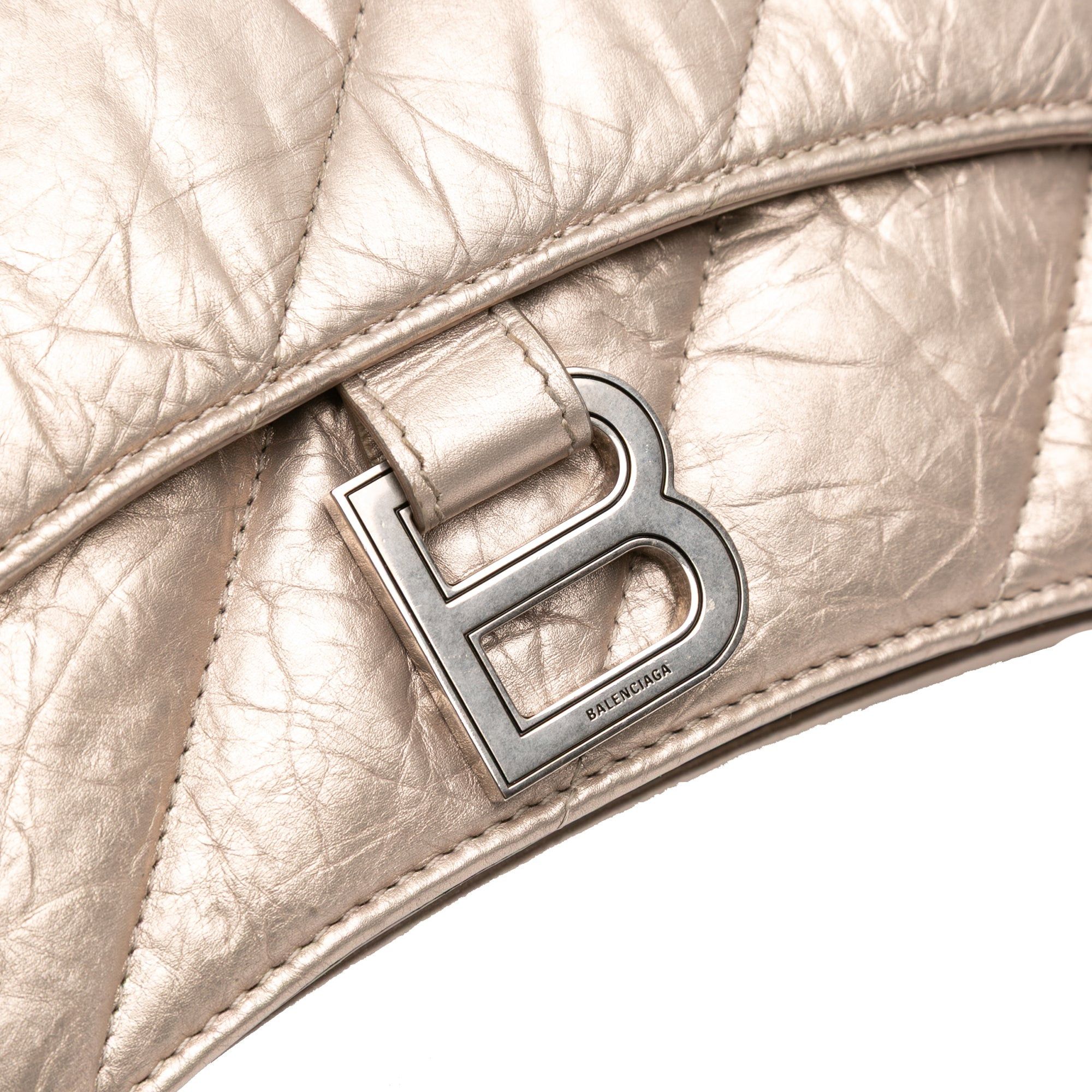 Balenciaga Small Metallic Calfskin Crush Chain Shoulder Bag Size ONE SIZE - 6 Thumbnail