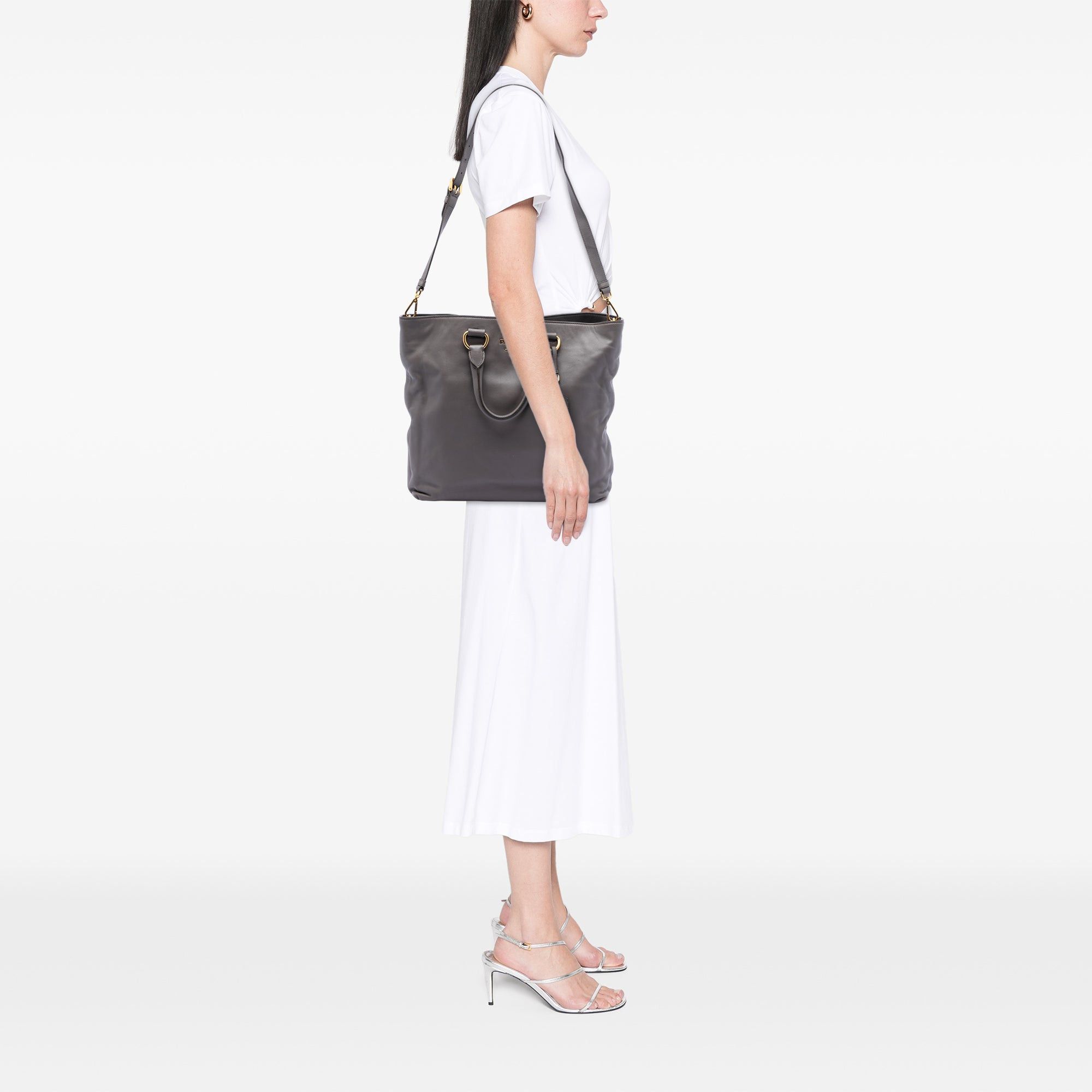Prada Soft Calf Open Convertible Tote Size ONE SIZE - 5 Thumbnail
