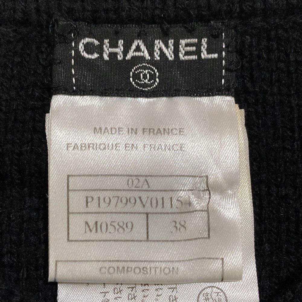 Chanel Chanel Chanel Coco Mark Cashmere Blend Knit Cardigan Textile Tops P19799 DUTY FREE for USA Size ONE SIZE - 7 Thumbnail