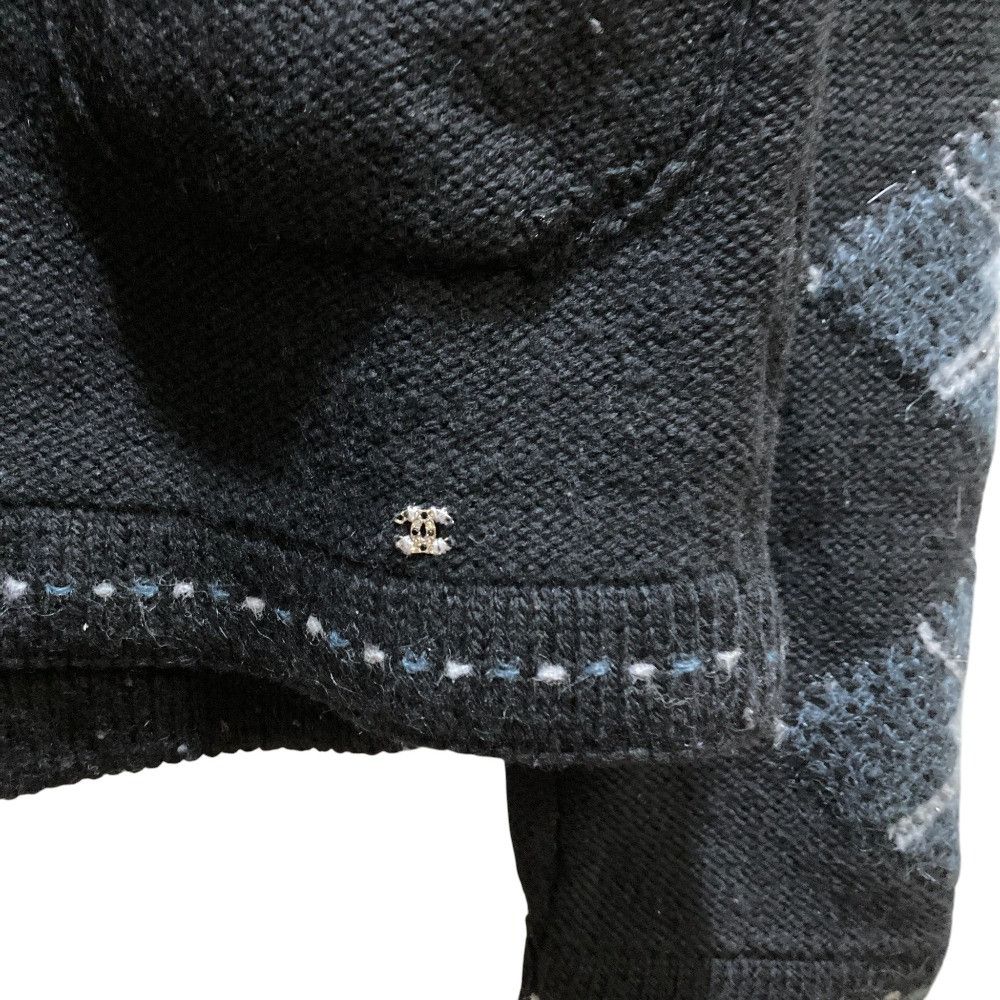 Chanel Chanel Chanel Coco Mark Cashmere Blend Knit Cardigan Textile Tops P19799 DUTY FREE for USA Size ONE SIZE - 4 Thumbnail